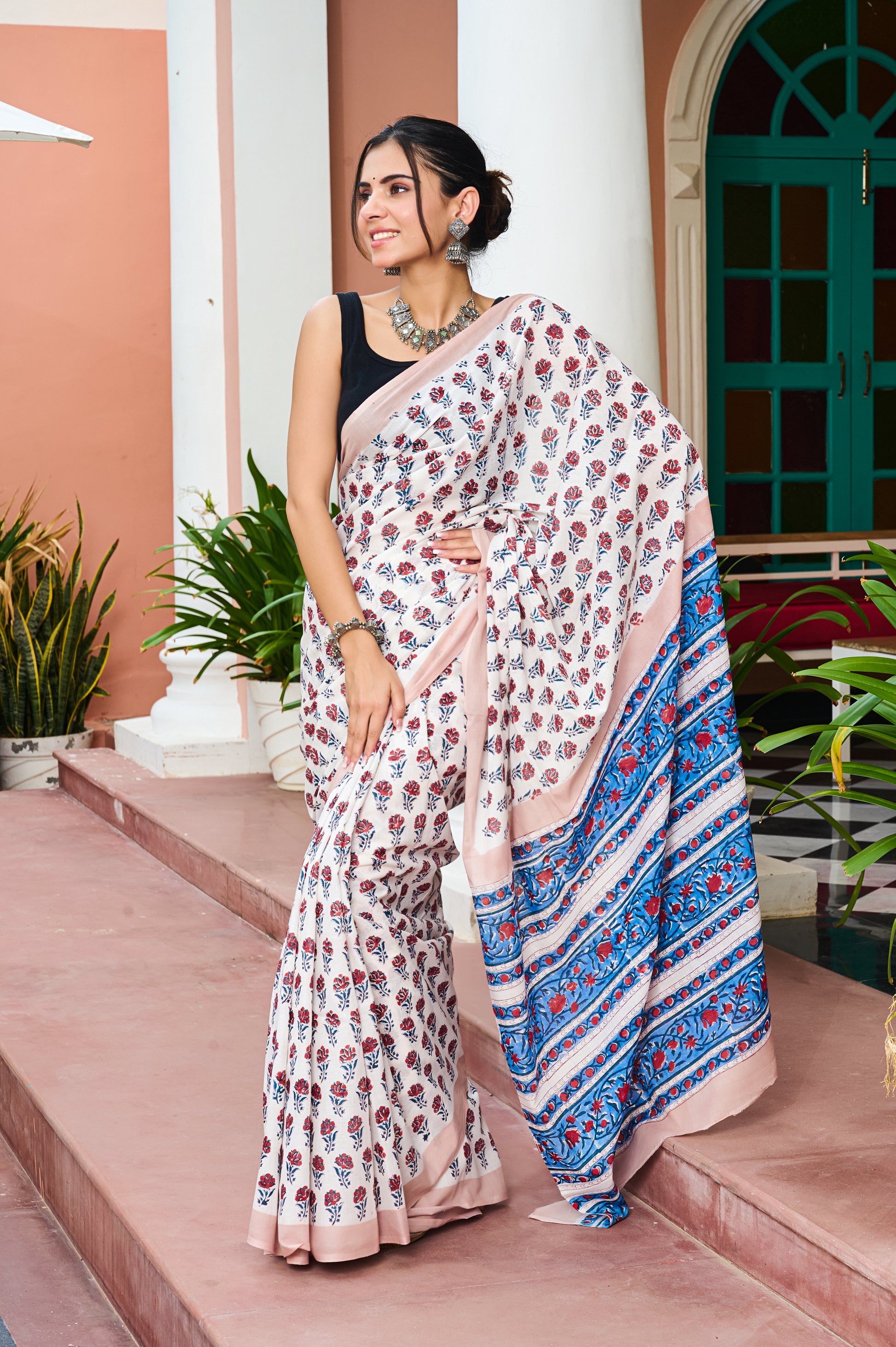 Ivory Garden Saree