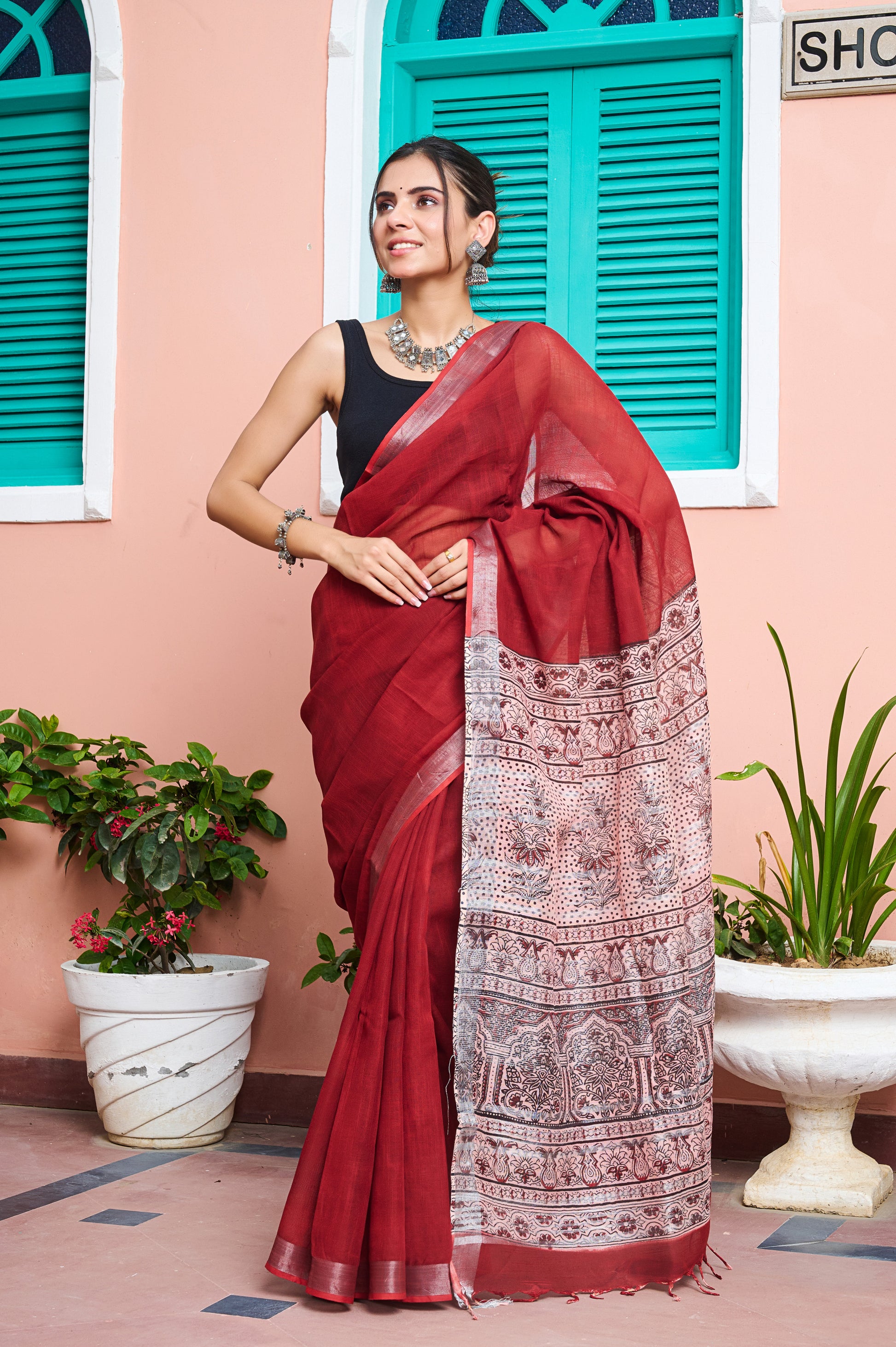 Rust Reverie Saree