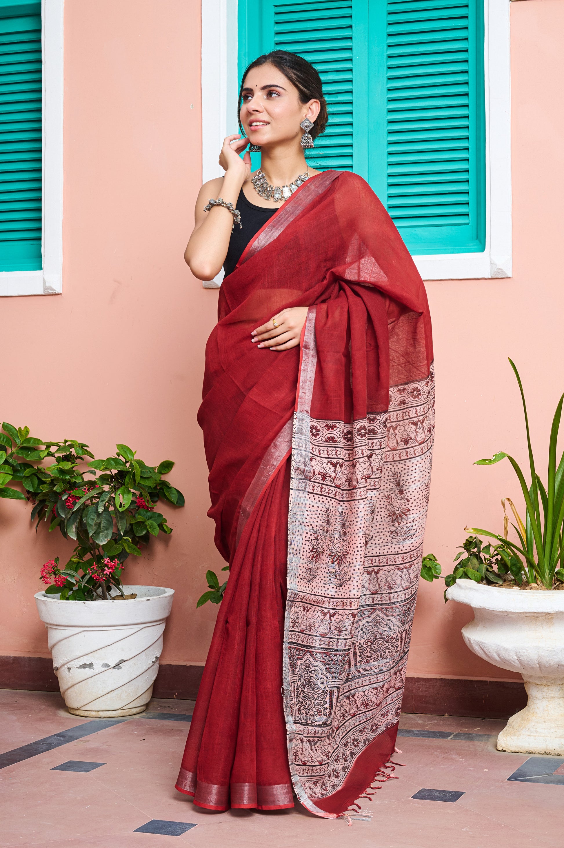 Rust Reverie Saree