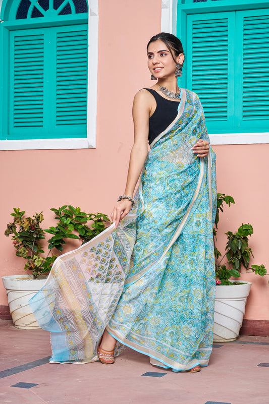 Silent Sky Saree