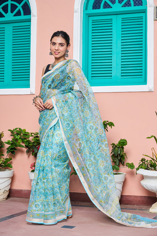 Silent Sky Saree