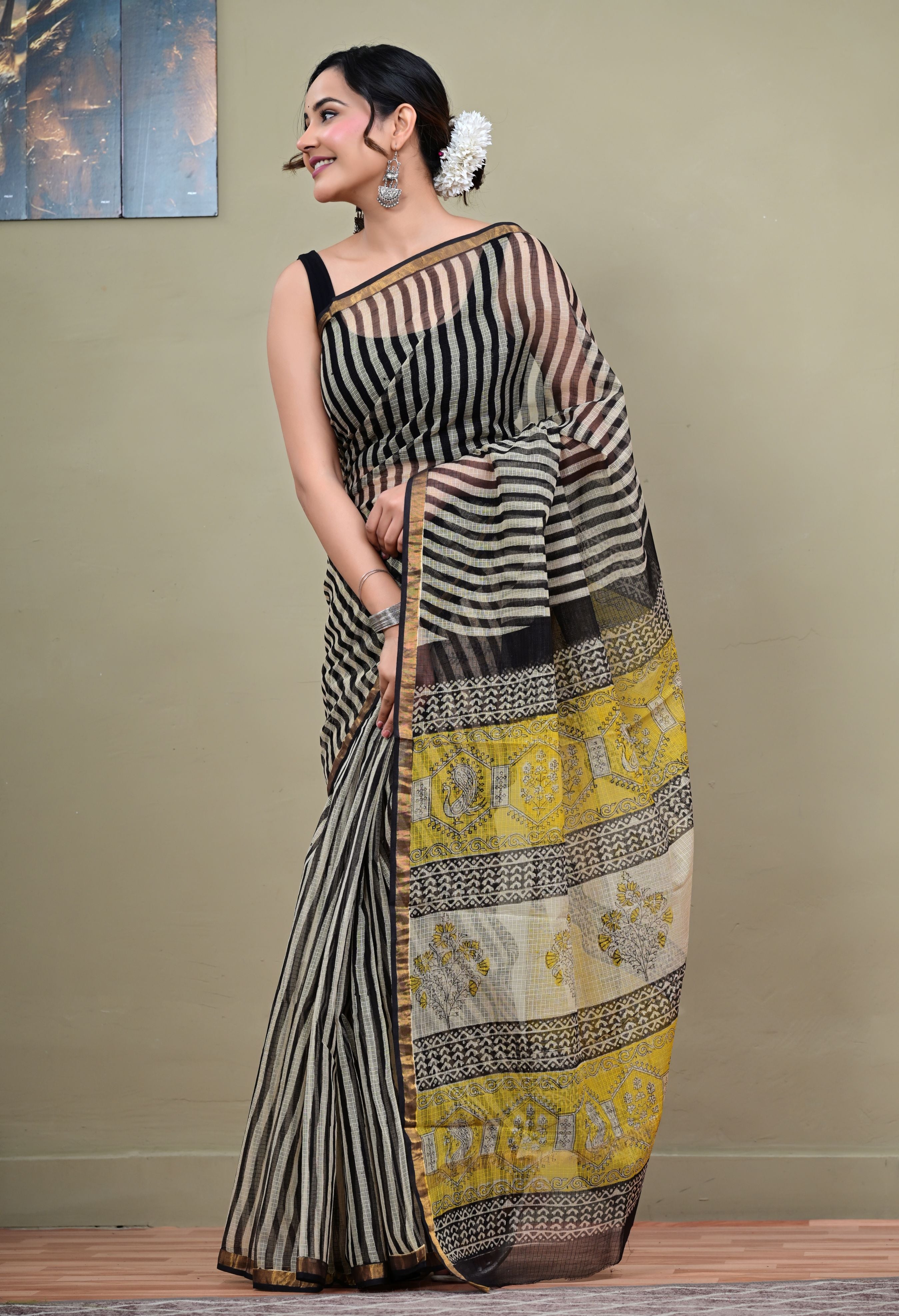Regal Stripes Kota Saree