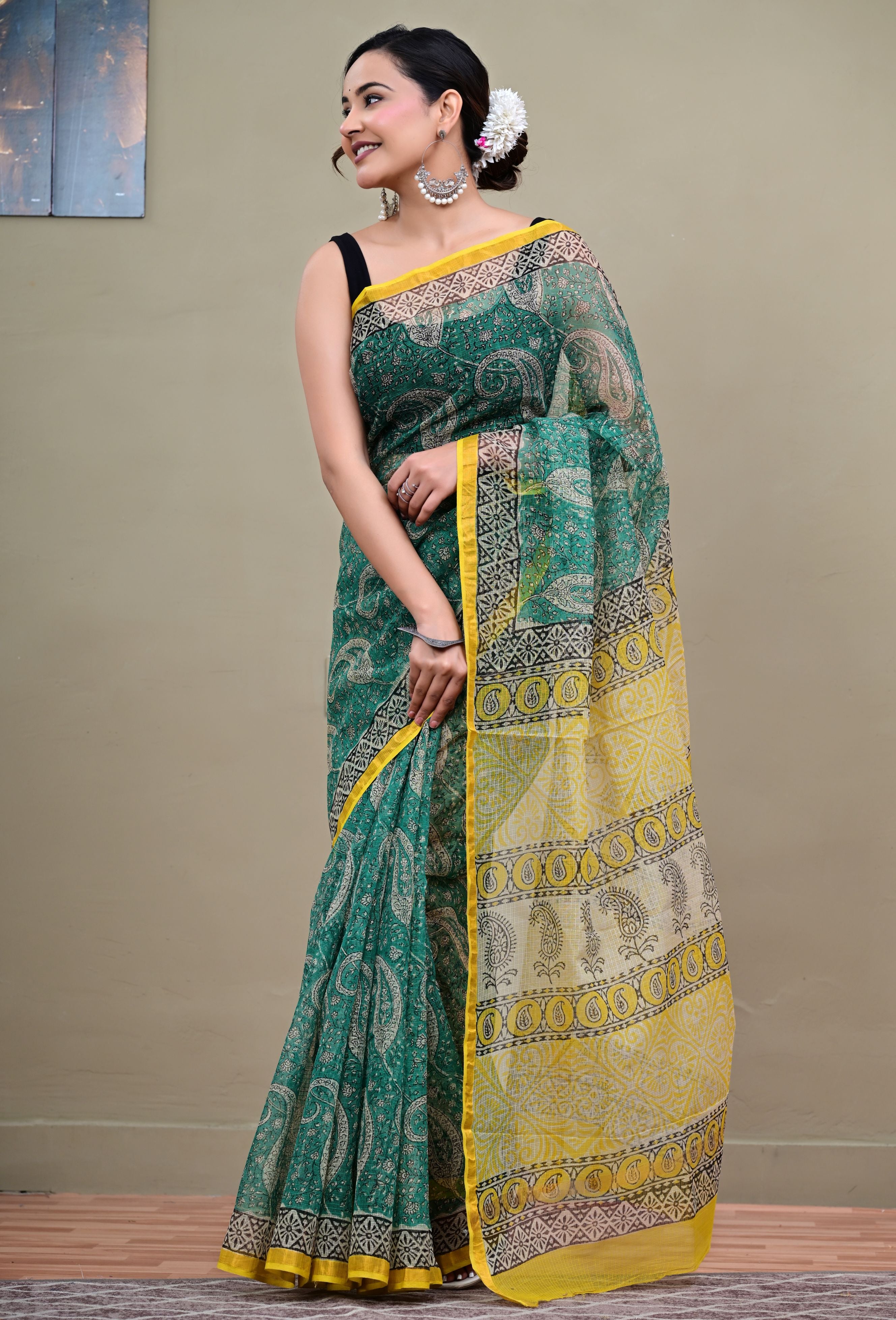 Green Aura Kota Saree