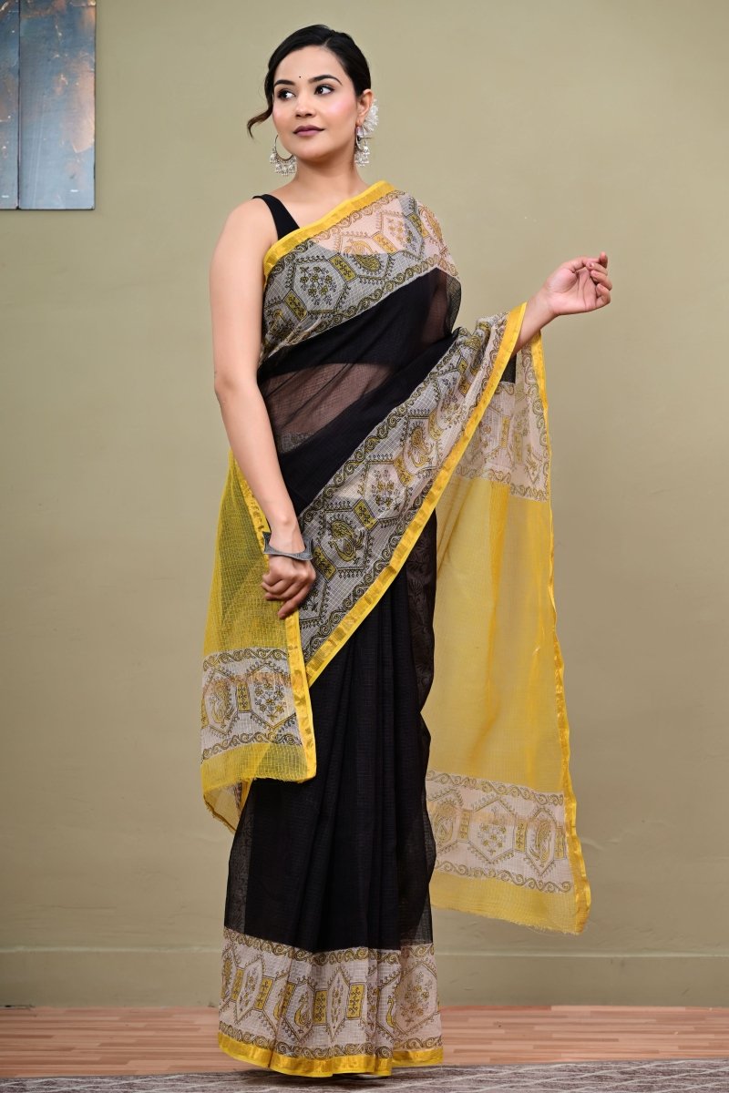 Mustard Story Kota saree