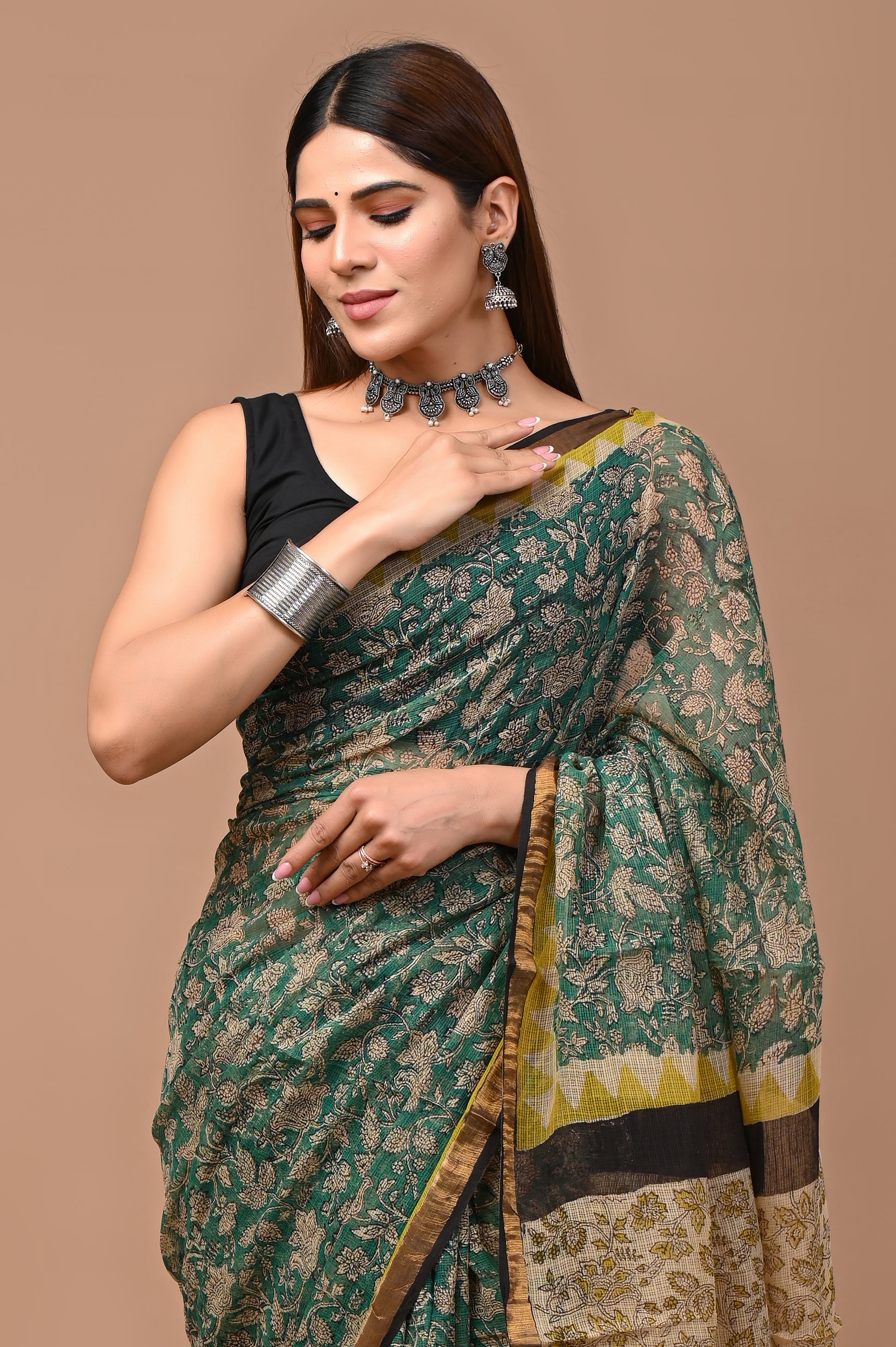 Emerald Bloosom Saree