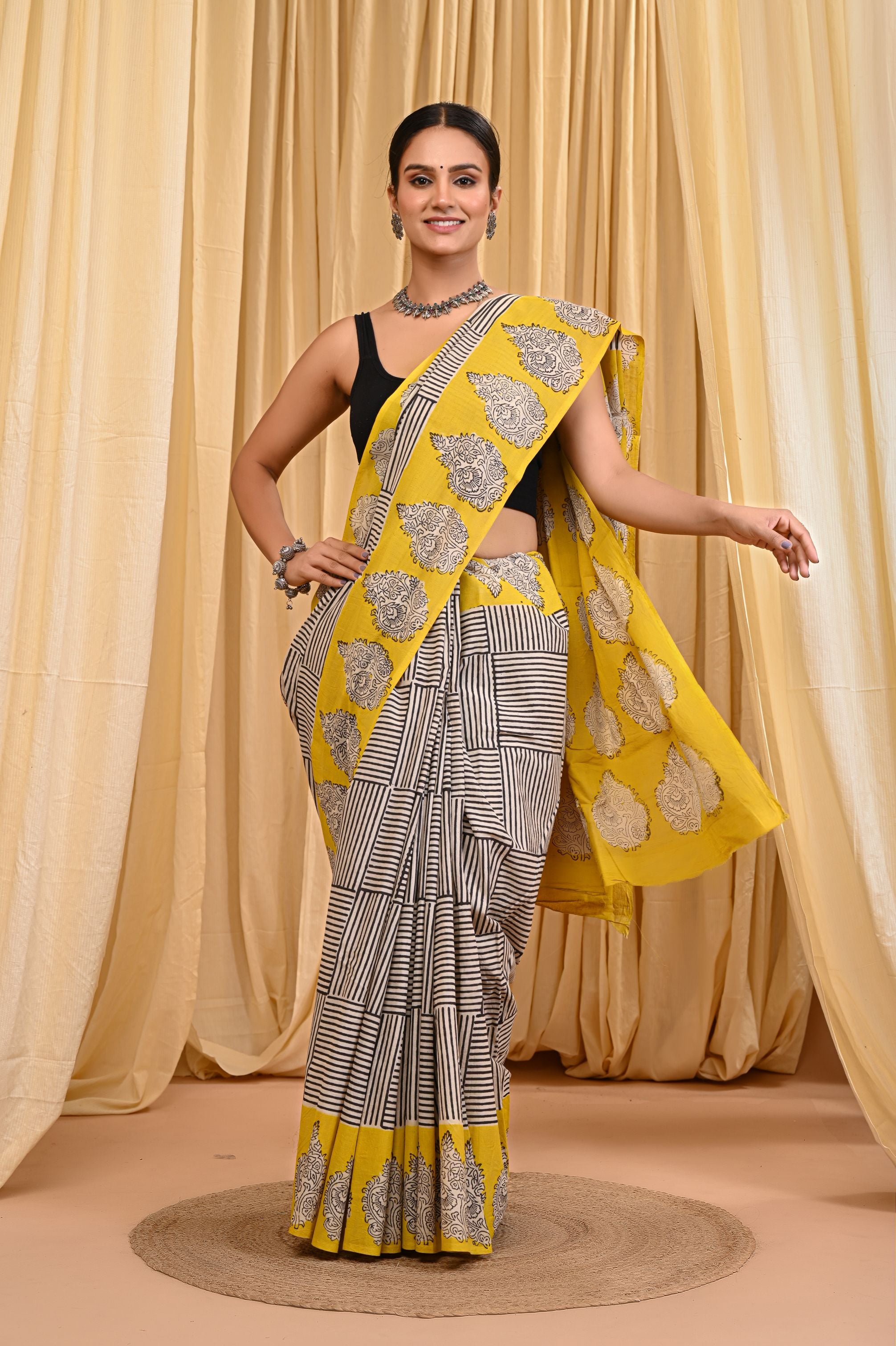 Sunlit Stripes Saree