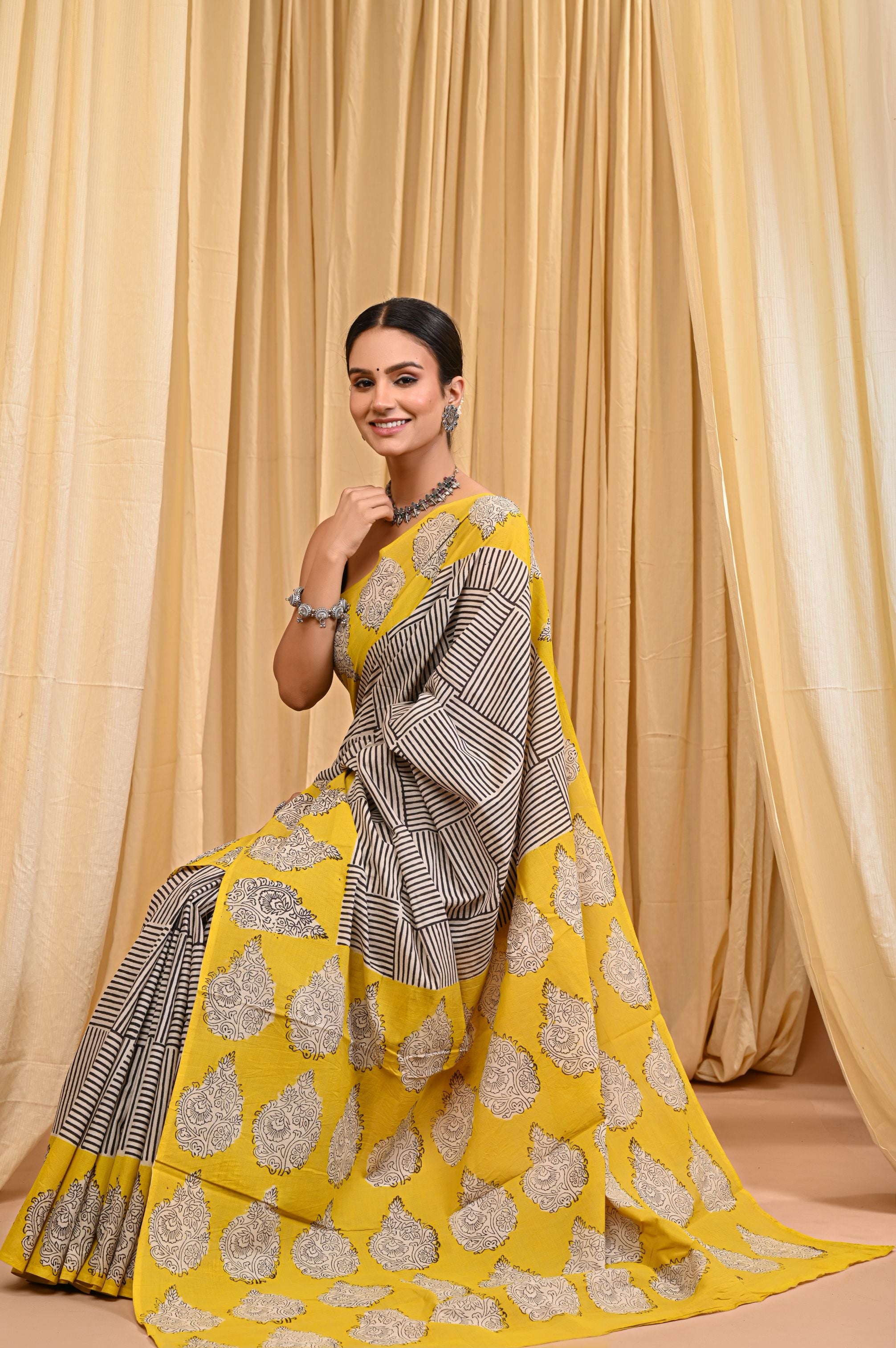 Sunlit Stripes Saree