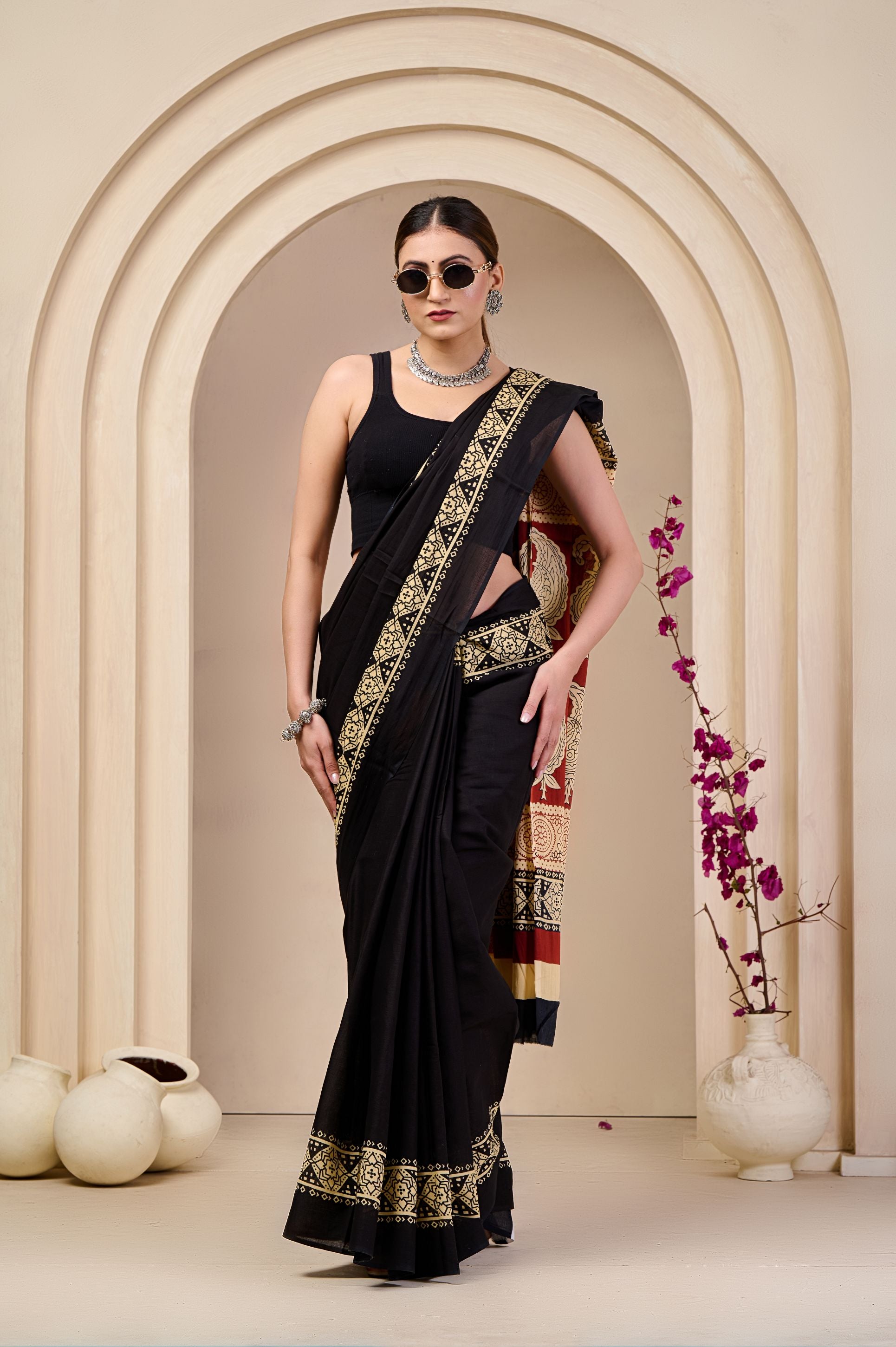 Shadow Silk Mulmul Saree