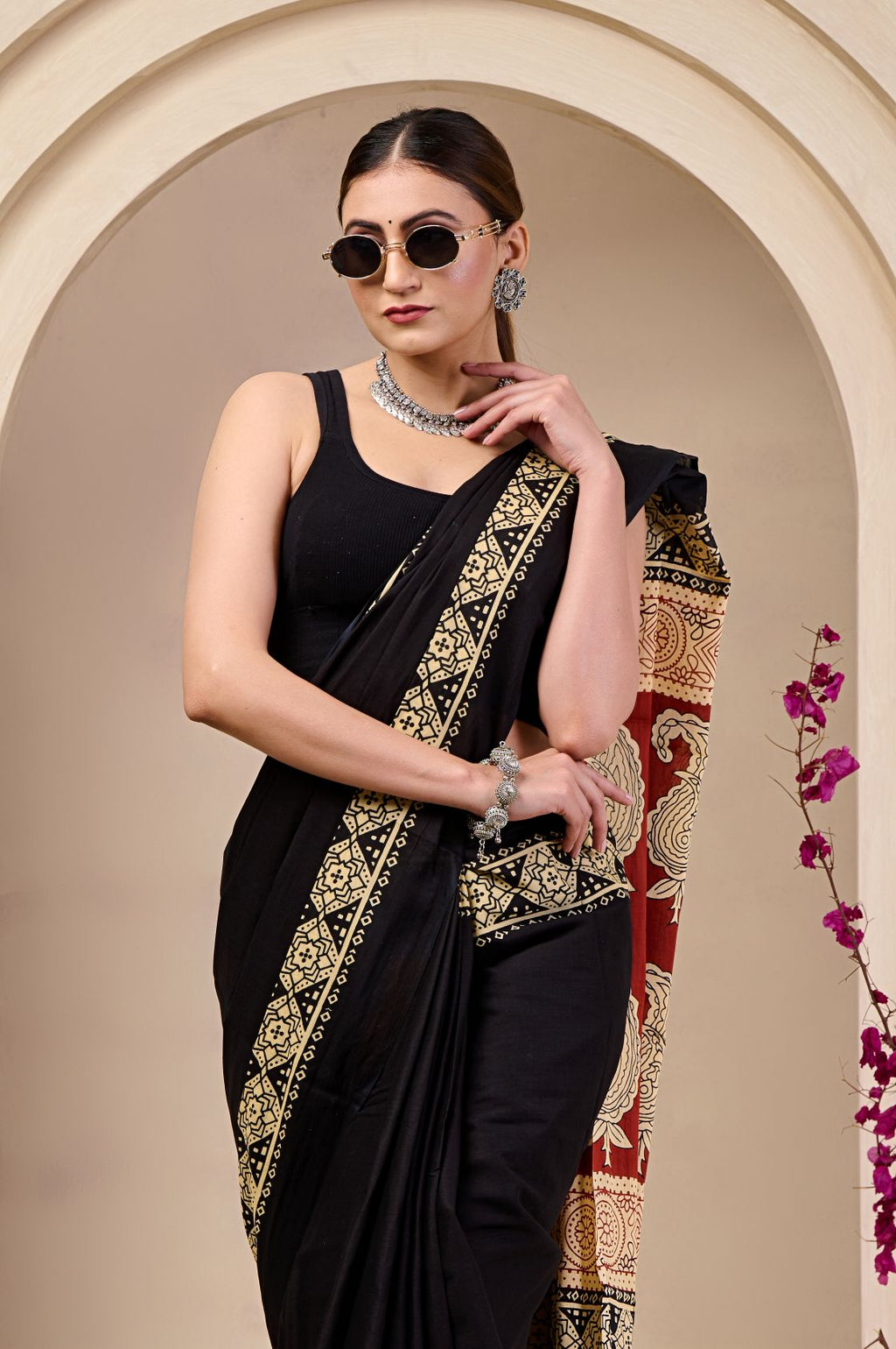 Shadow Silk Mulmul Saree