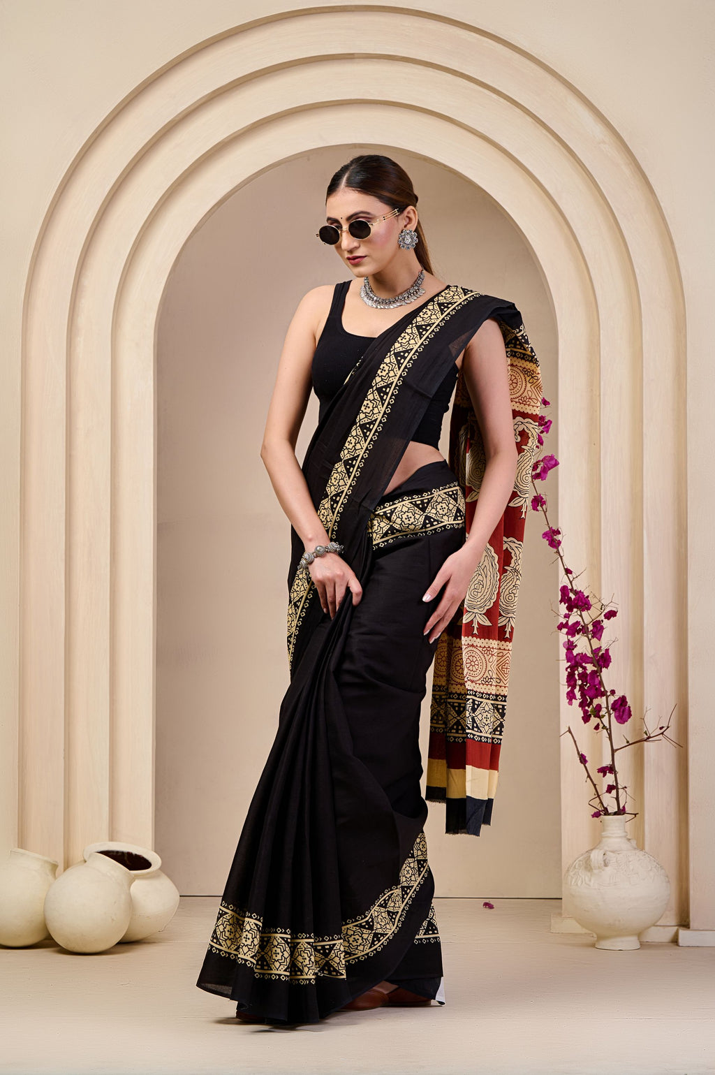 Shadow Silk Mulmul Saree