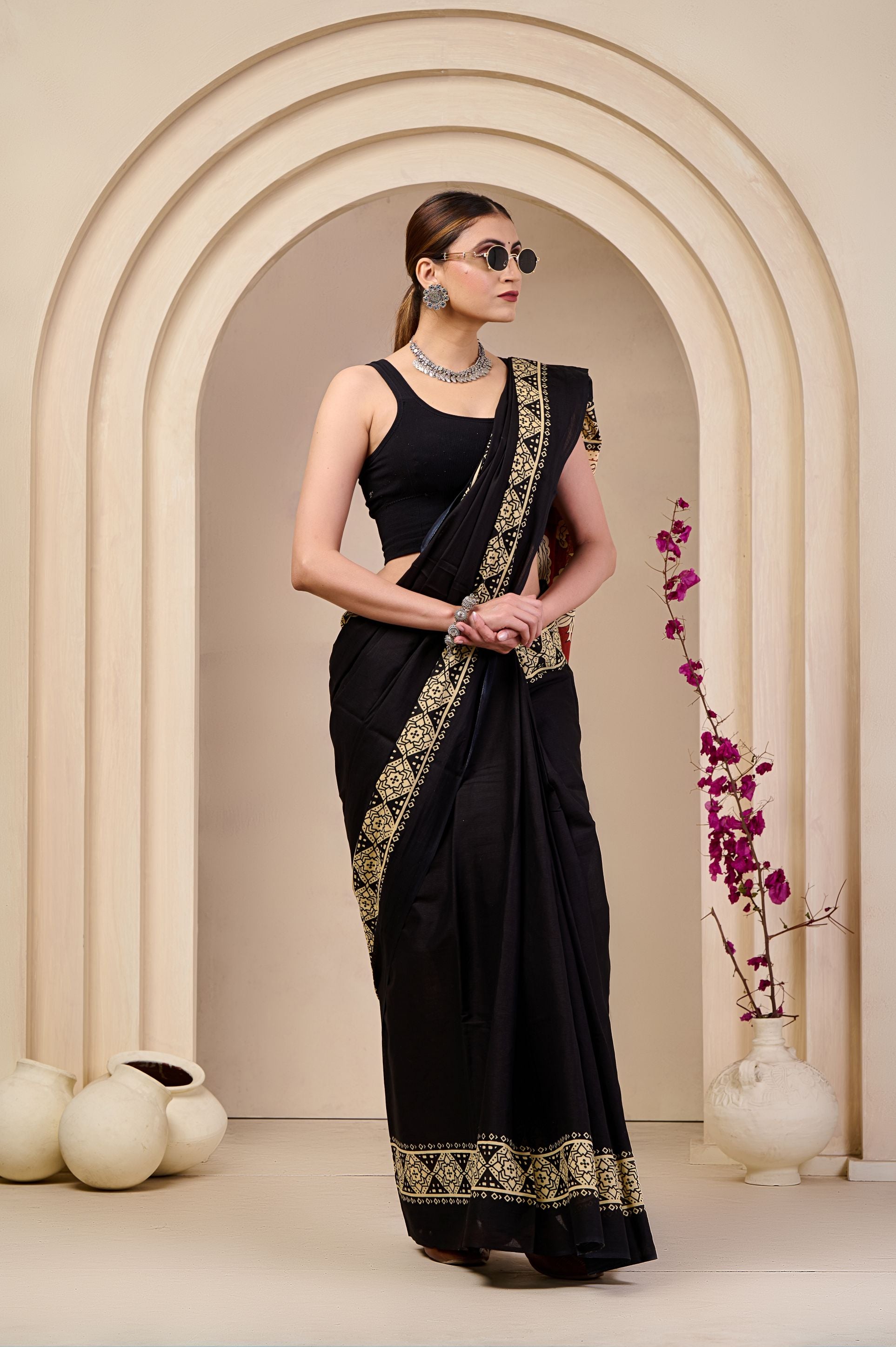 Shadow Silk Mulmul Saree