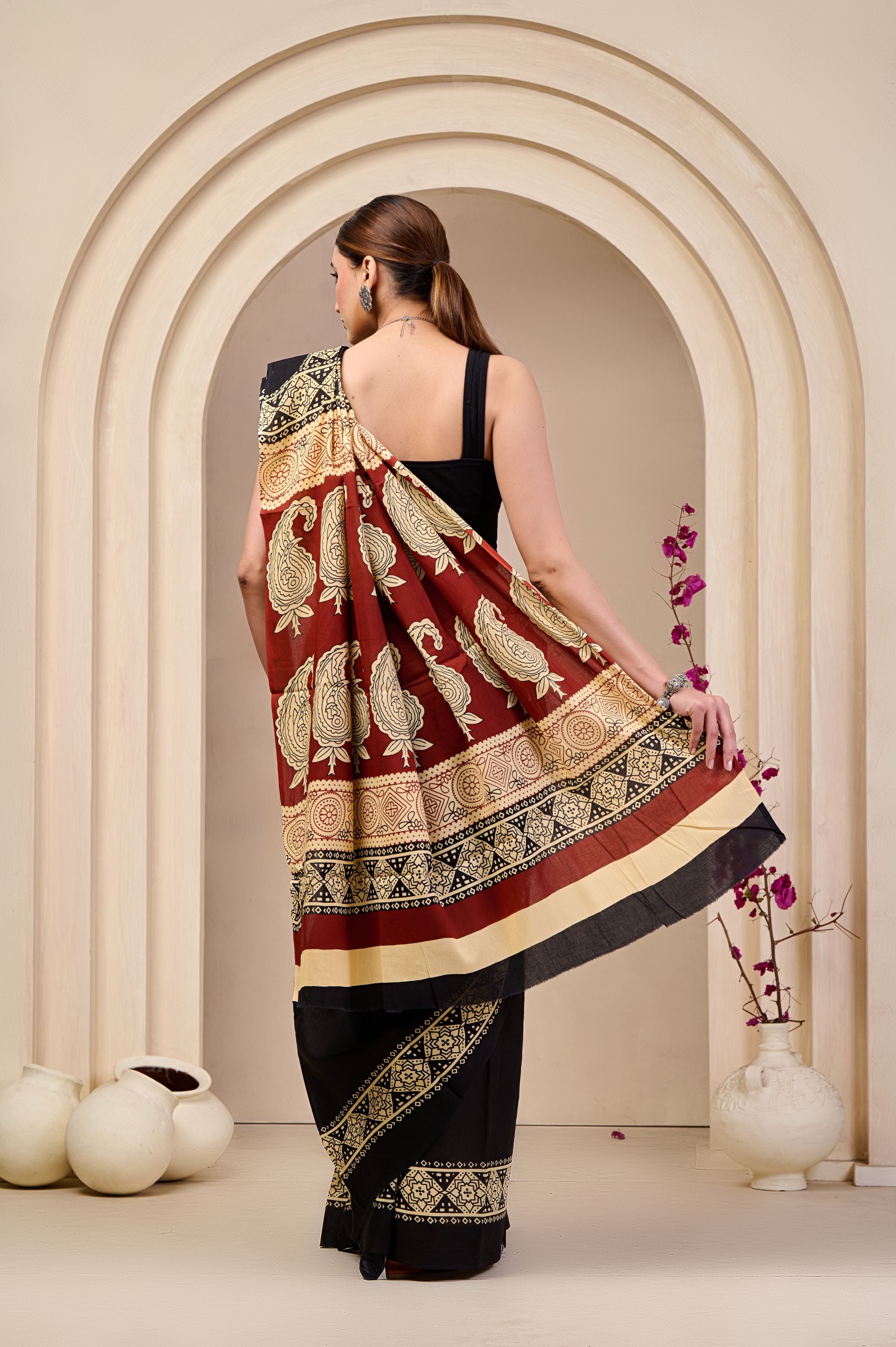 Shadow Silk Mulmul Saree