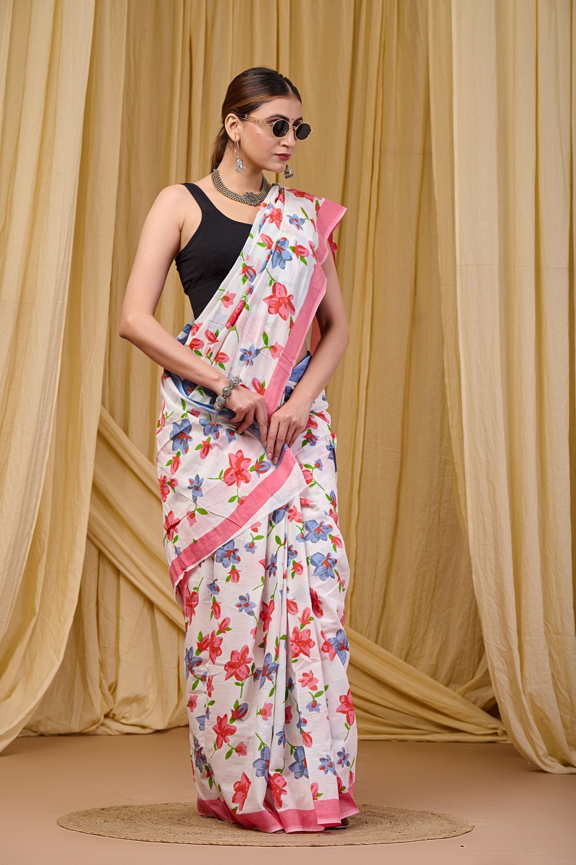 Snowdrop Grace Mulmul Saree