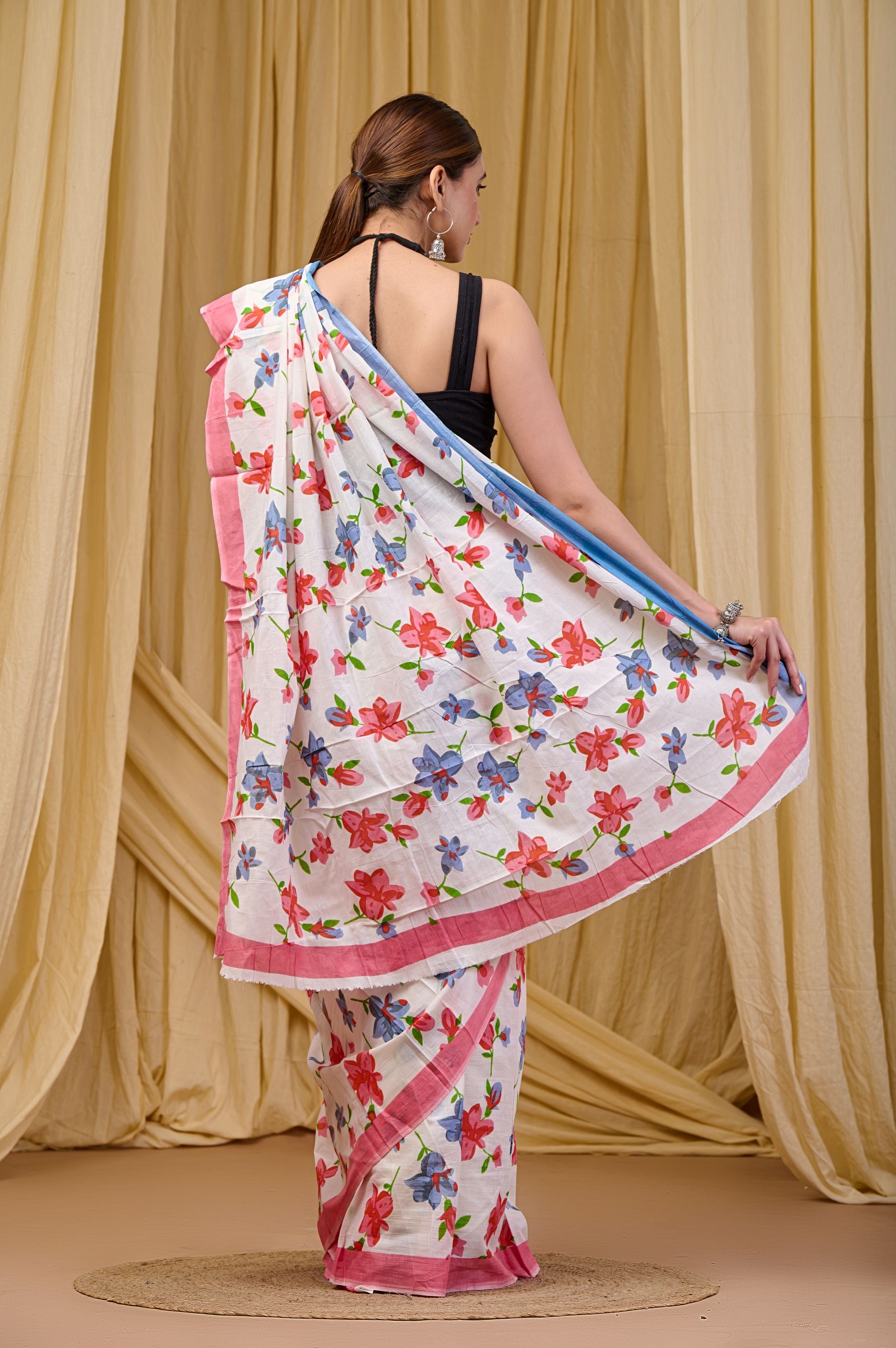 Snowdrop Grace Mulmul Saree