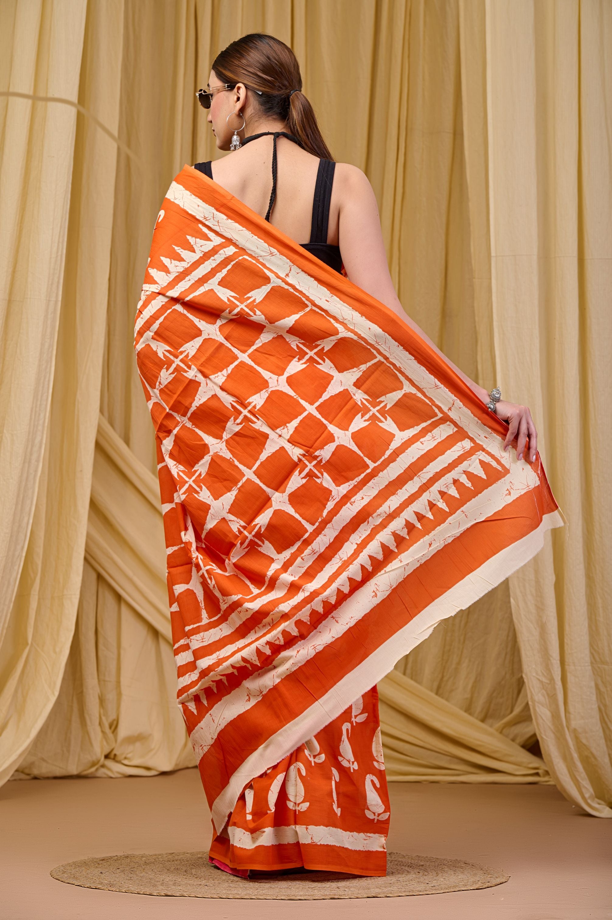 Sunflare Mulmul Saree