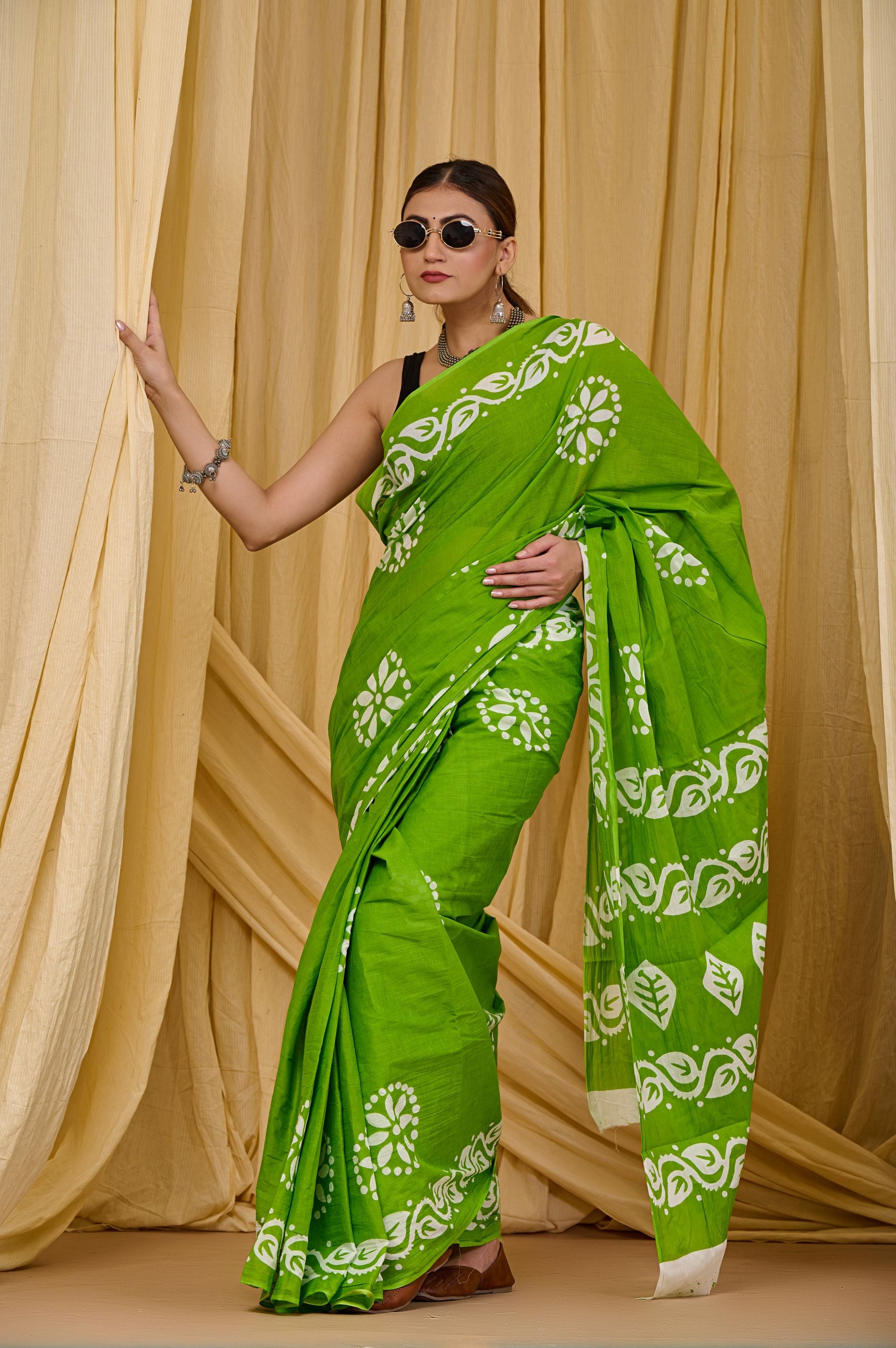 Mint Whisper Mulmul Saree