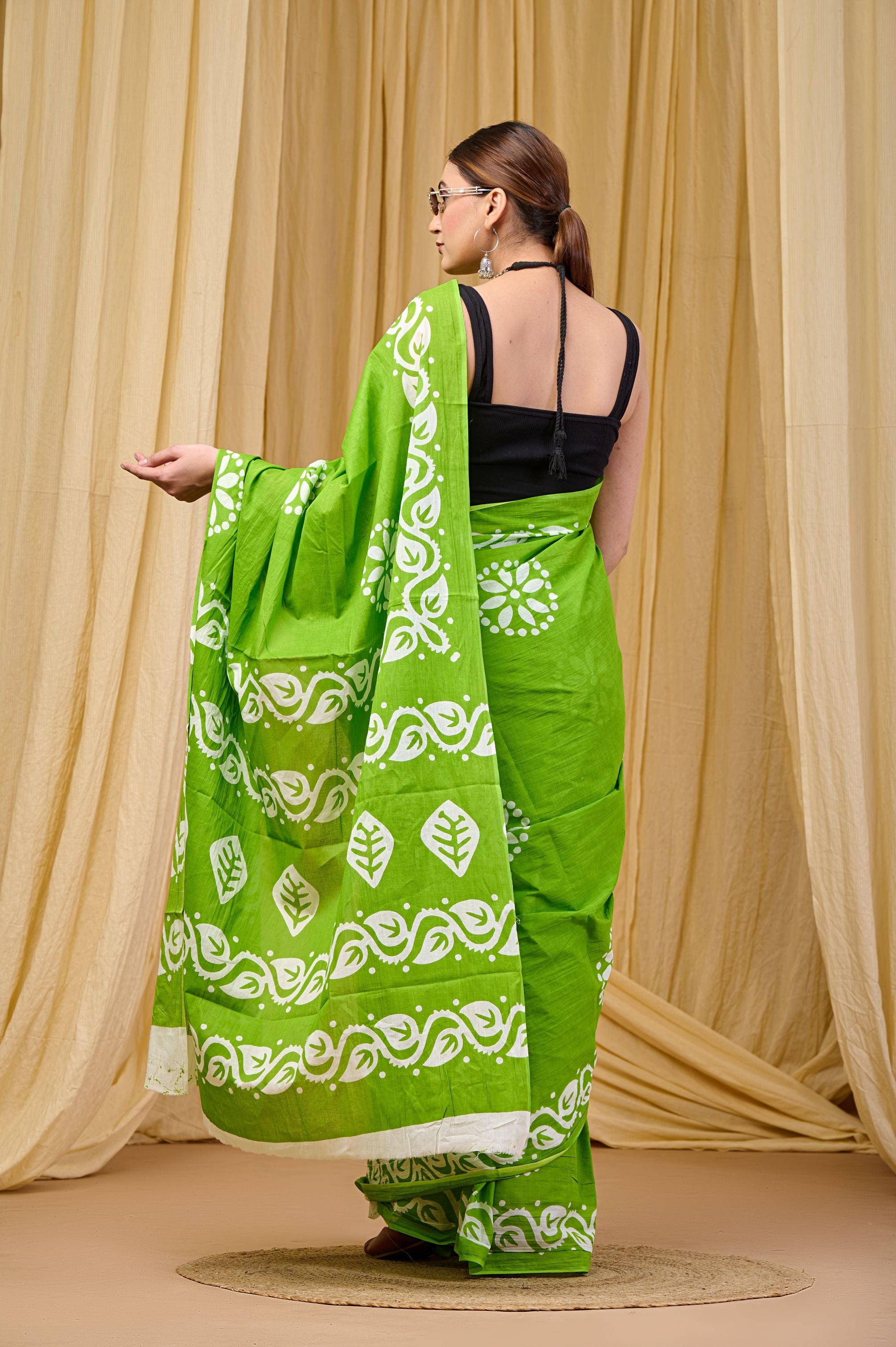 Mint Whisper Mulmul Saree