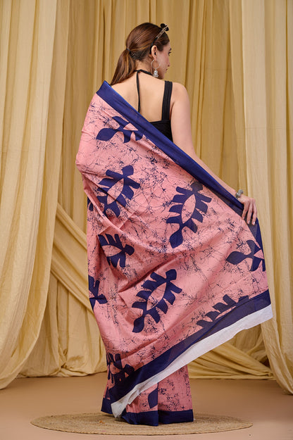 Orchid Breeze Mulmul Saree