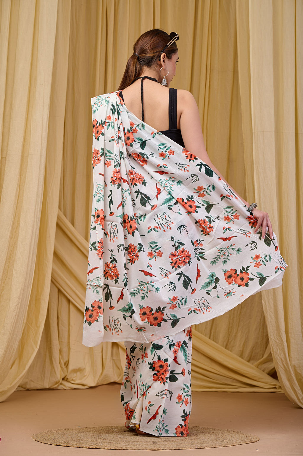 Blossom Rush Mulmul Saree