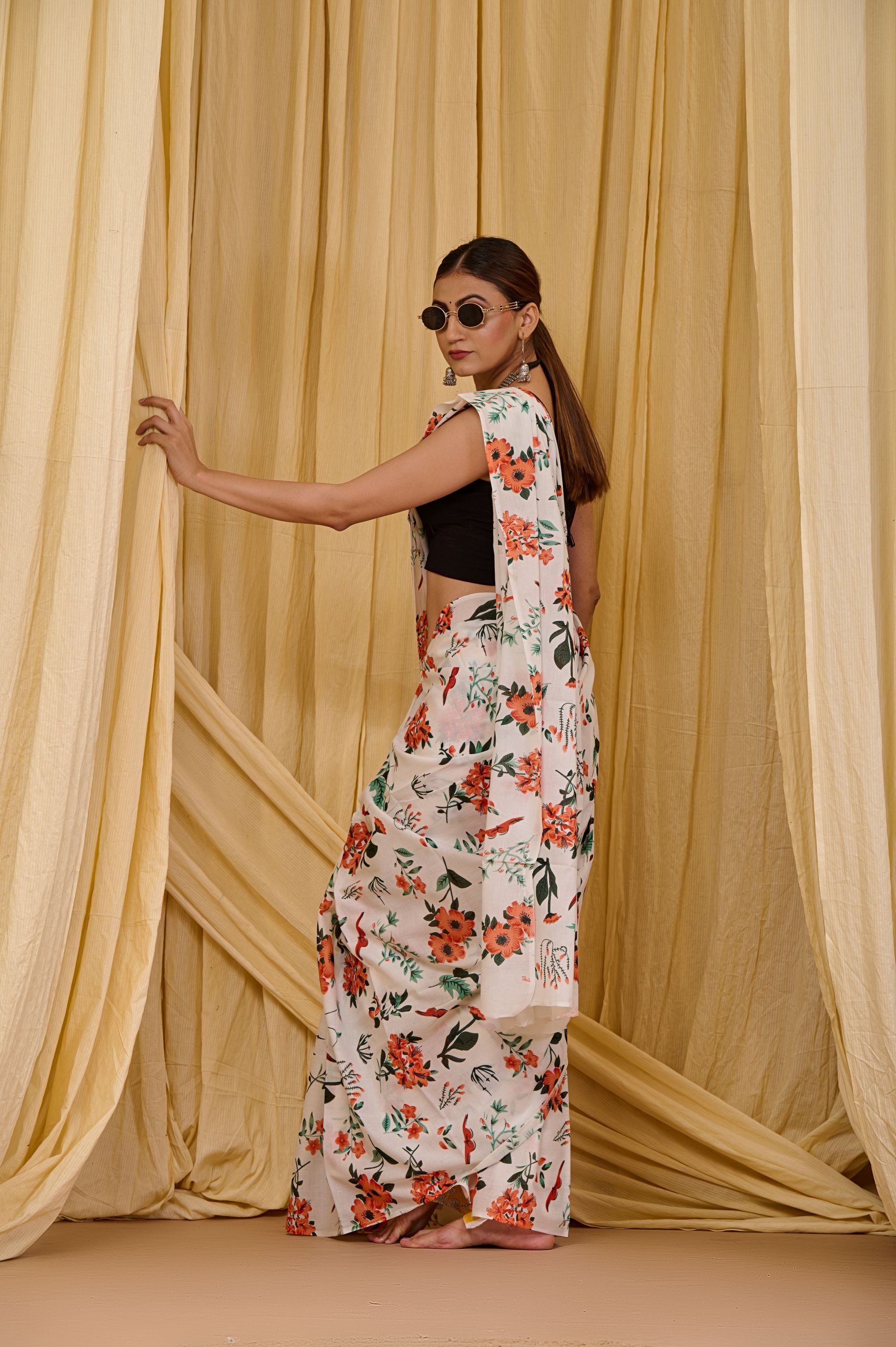 Blossom Rush Mulmul Saree