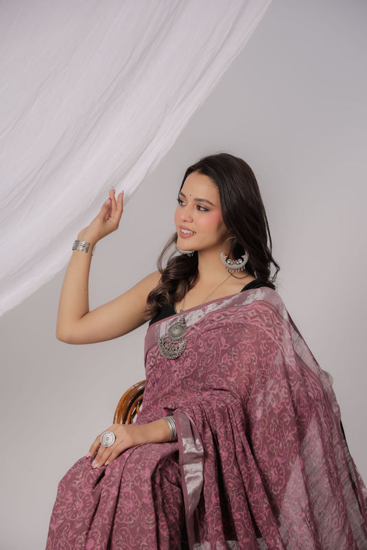 Rosy Whisper Saree
