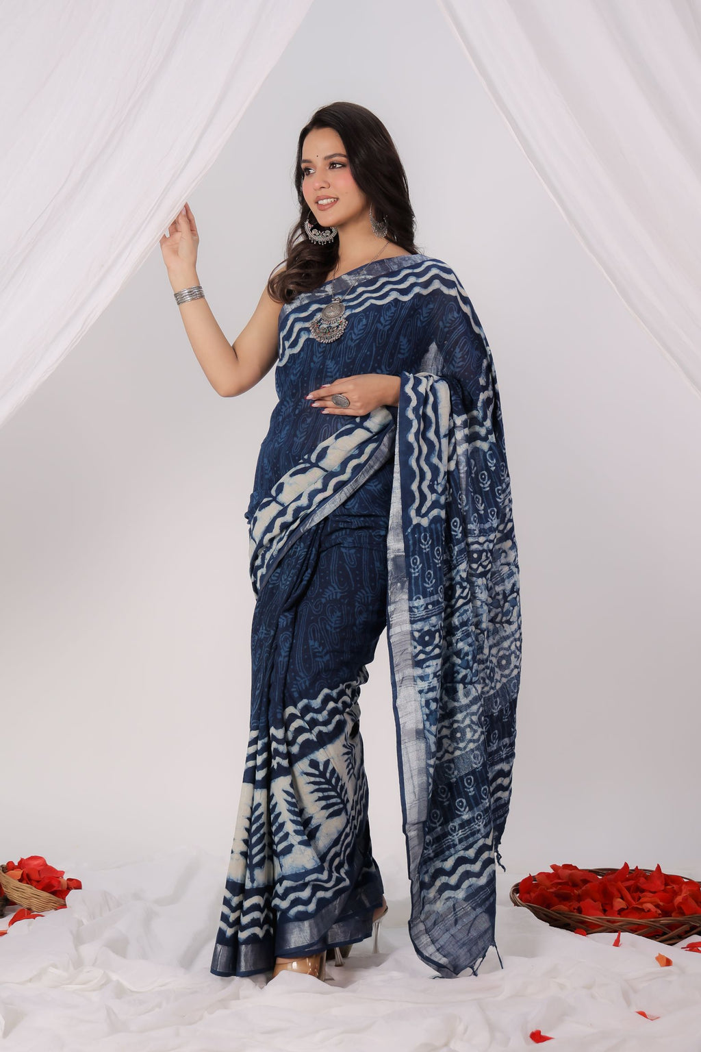 Navy Nectar Saree