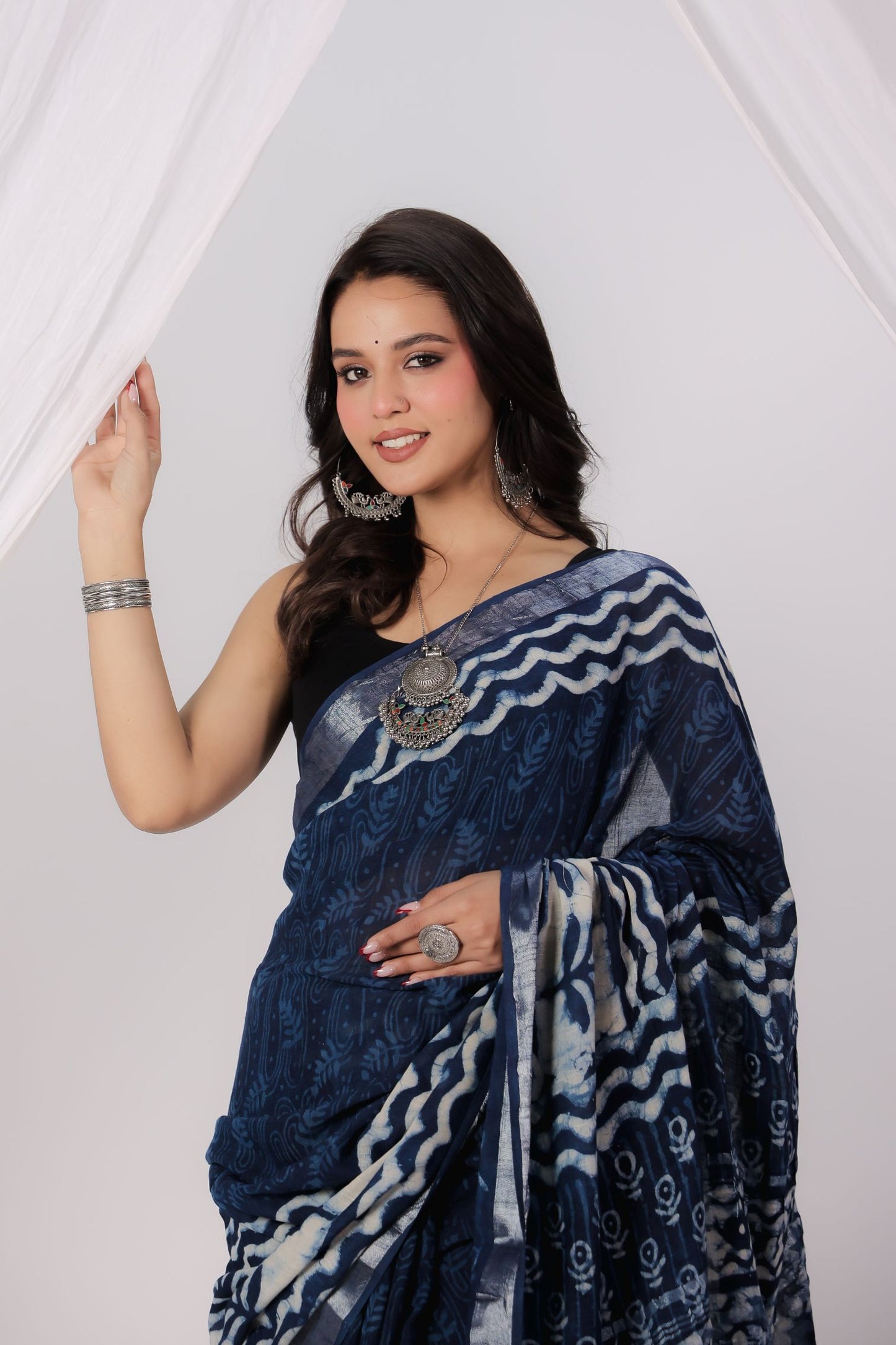 Navy Nectar Saree