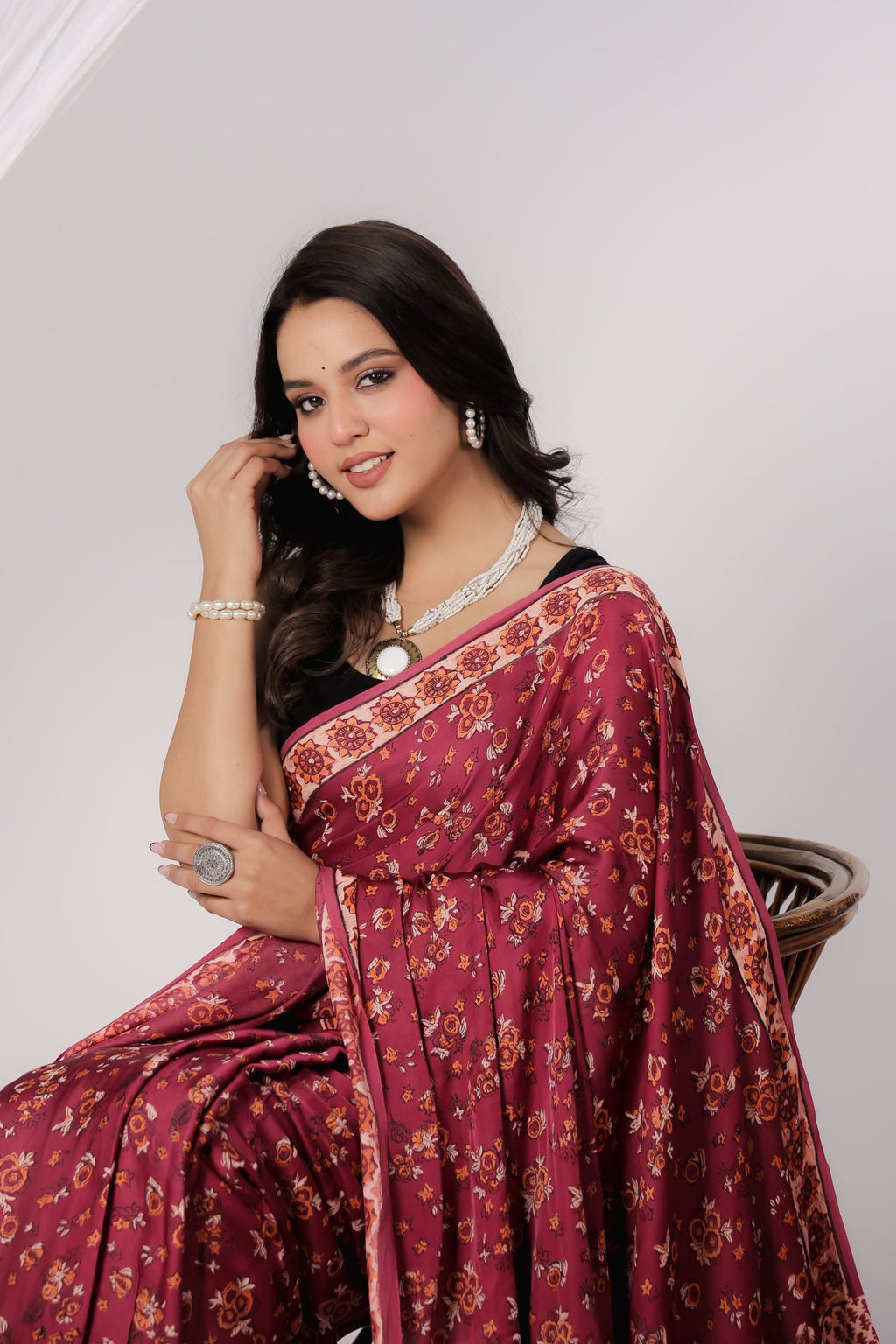 Gulnaar Charm Modal Saree
