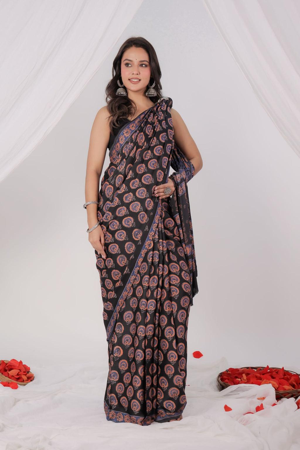 Kohled Petals Modal Saree