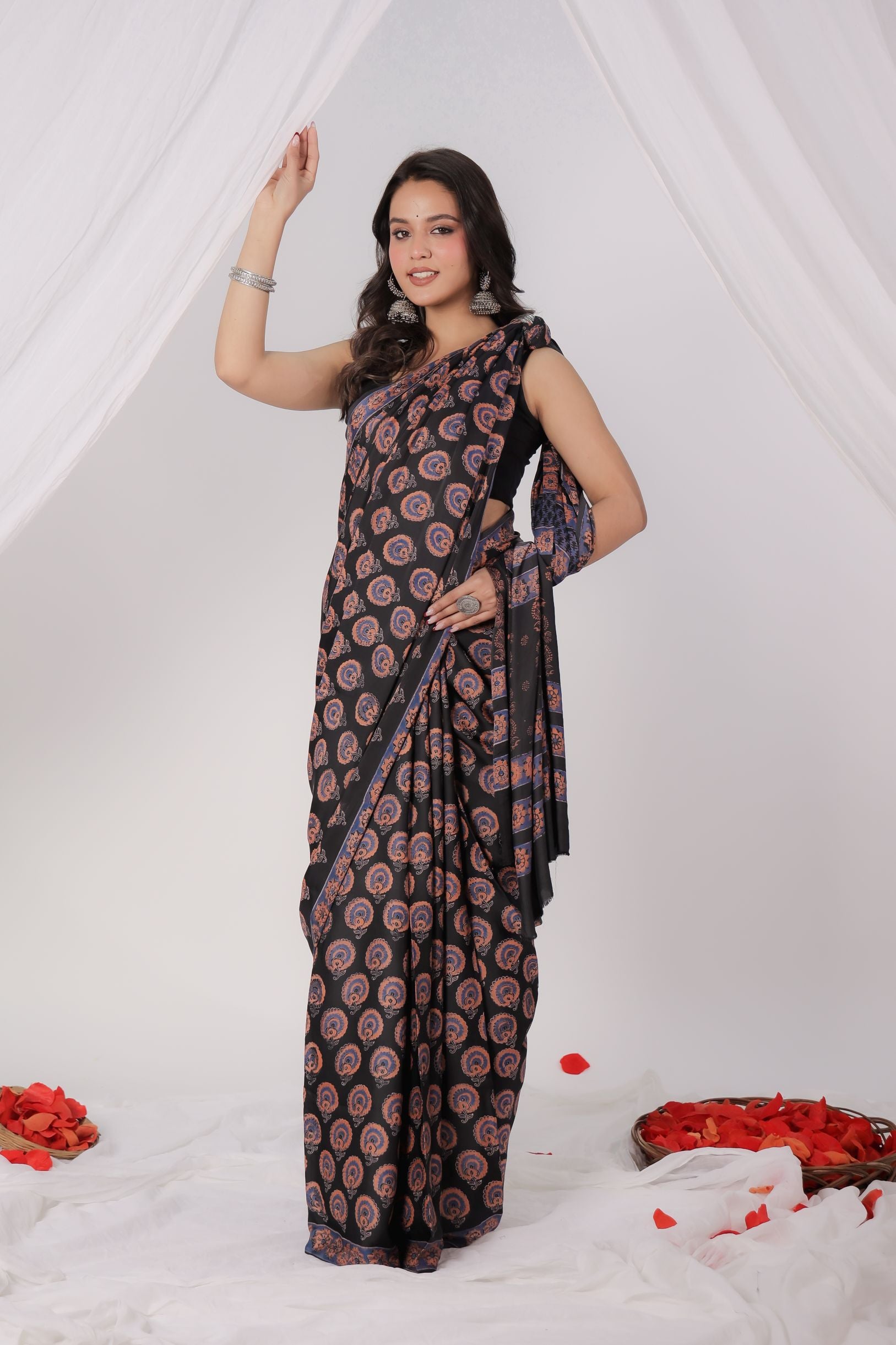 Kohled Petals Modal Saree