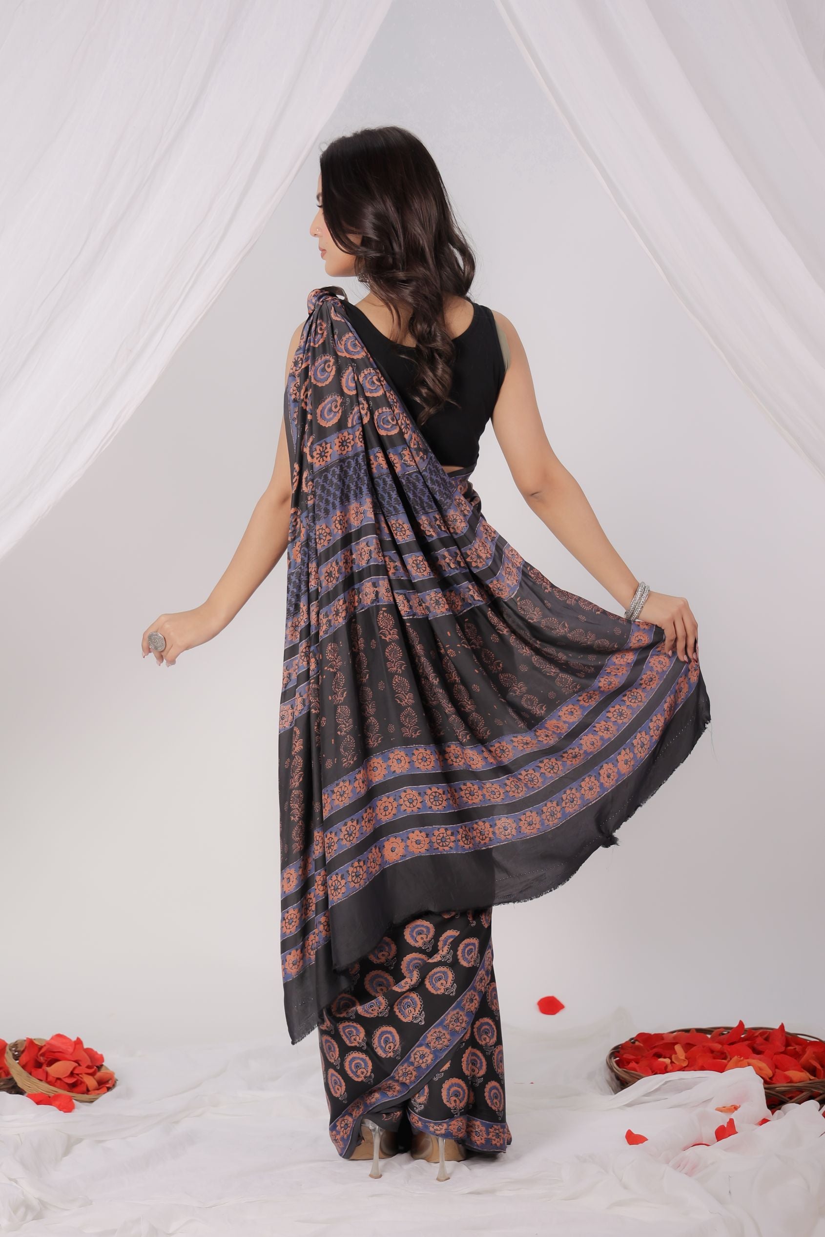 Kohled Petals Modal Saree
