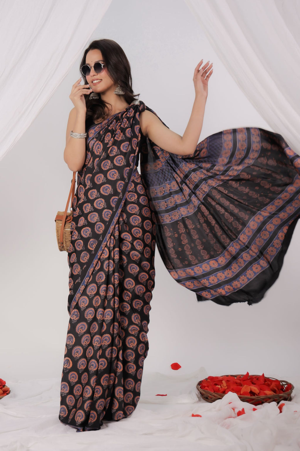 Kohled Petals Modal Saree