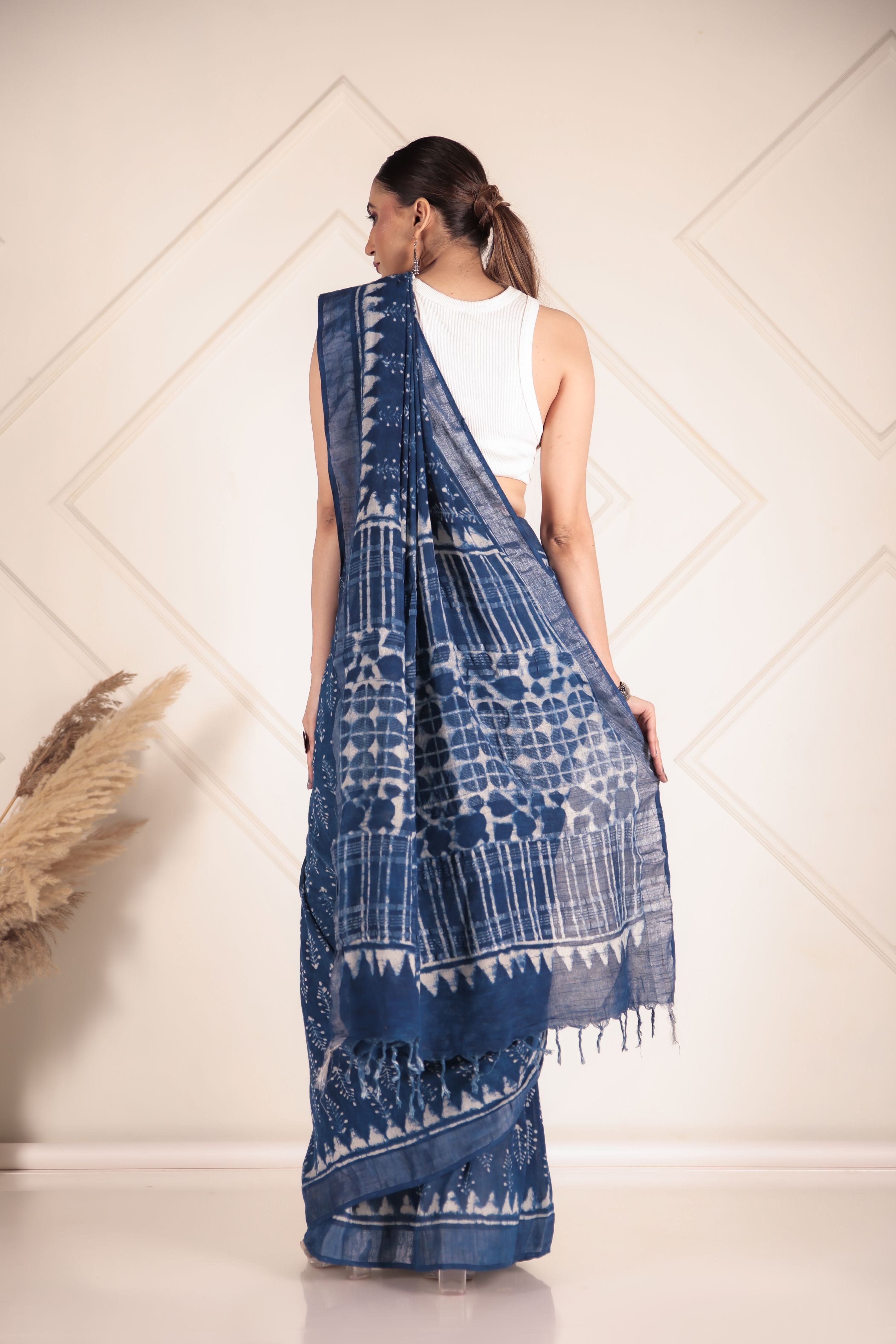 Denim Drape Linen cotton