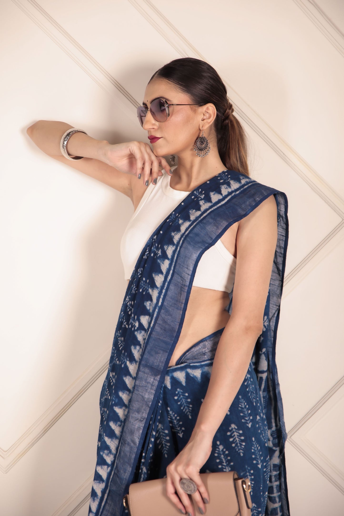 Denim Drape Linen cotton