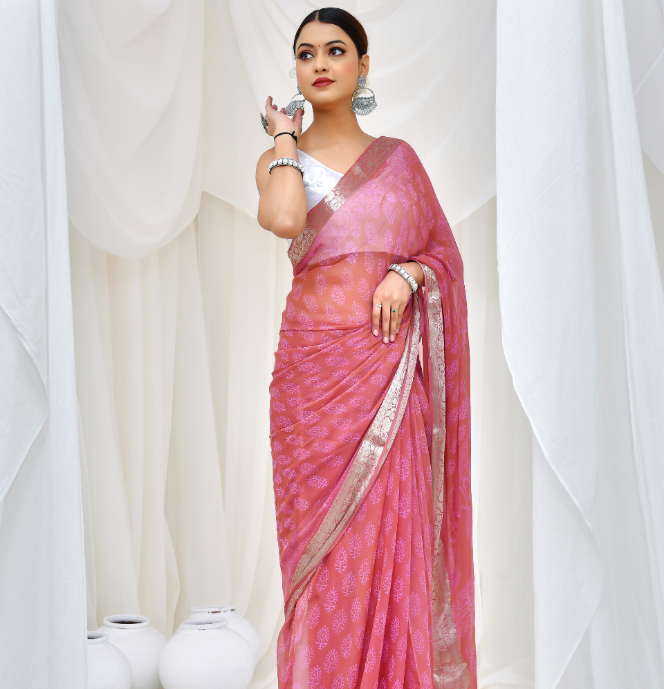 Whimsy Bloom Saree