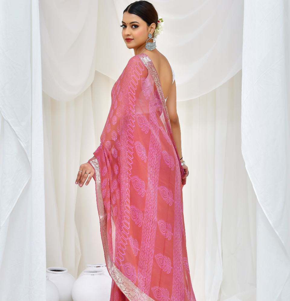 Whimsy Bloom Saree