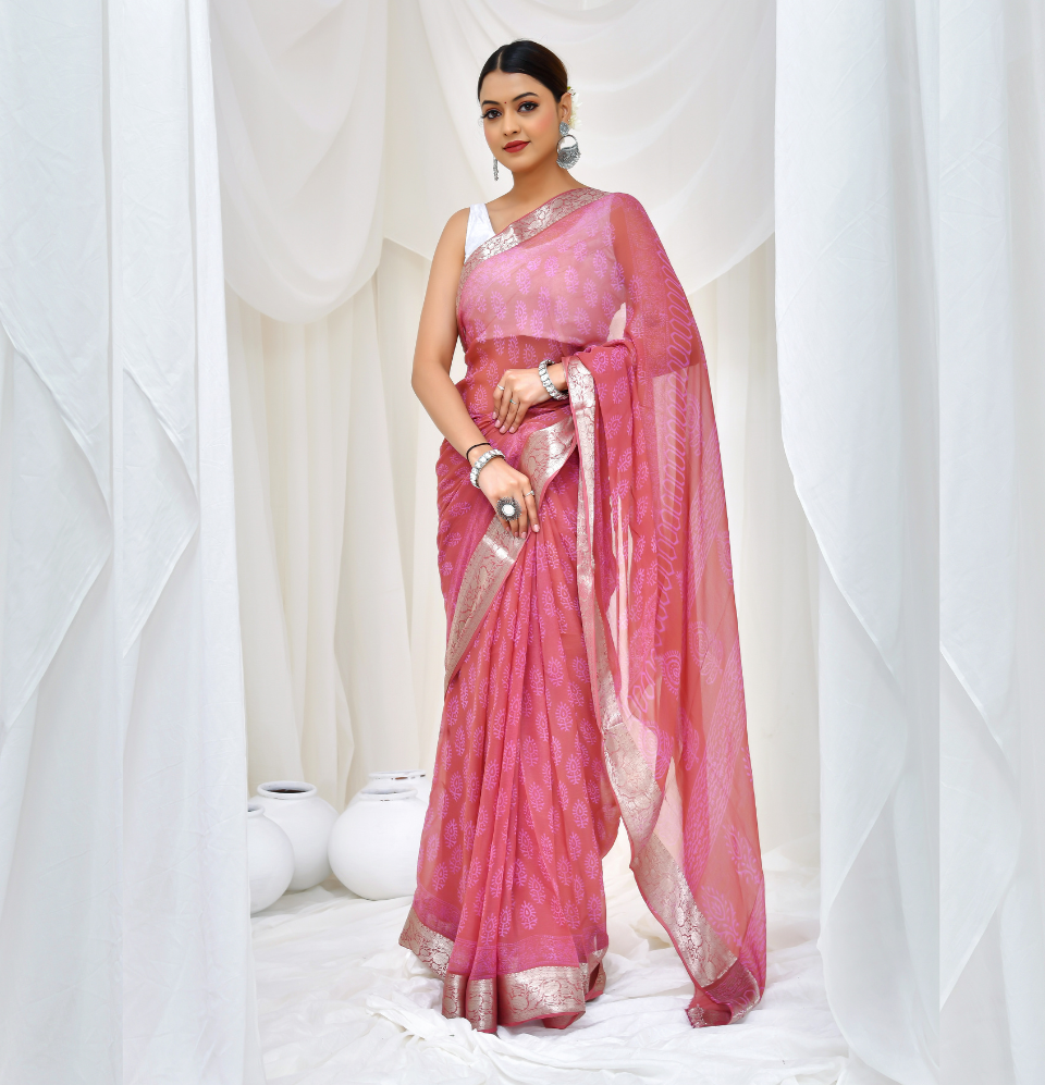 Whimsy Bloom Saree