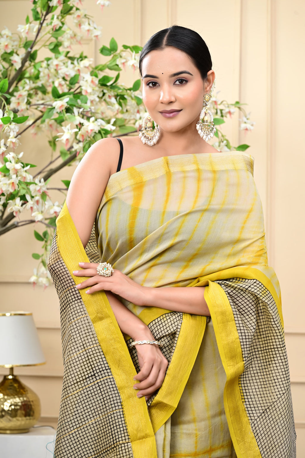 Golden Drift Saree