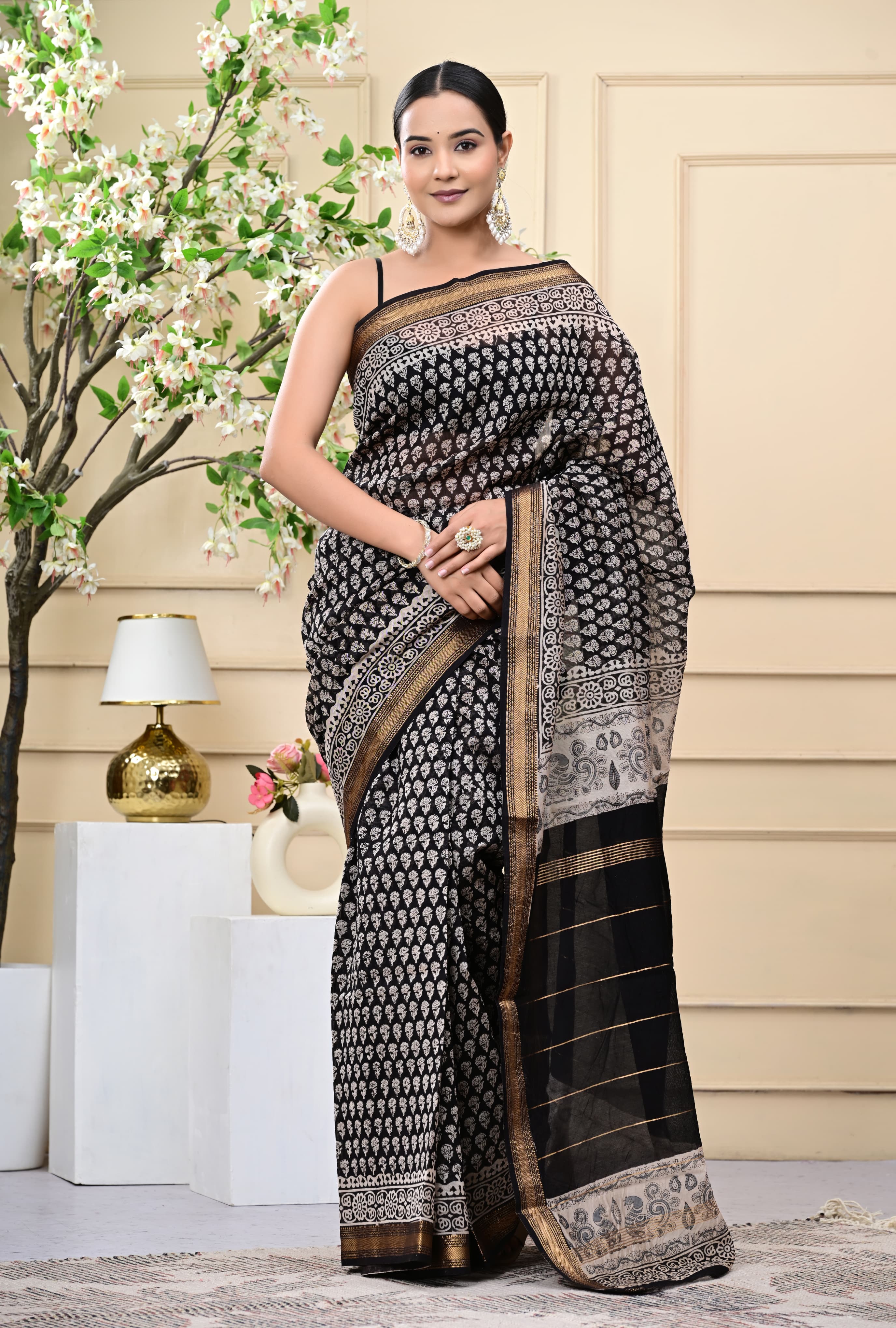 Ebon Weave Saree