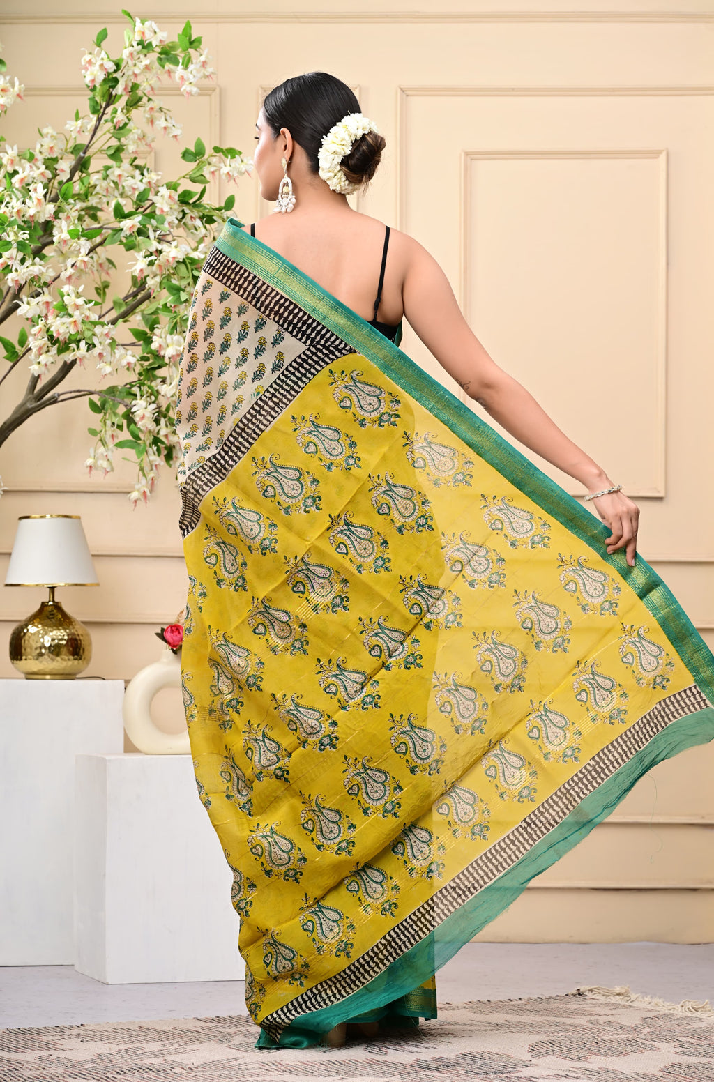 Artisan Aura Blockprinted Saree