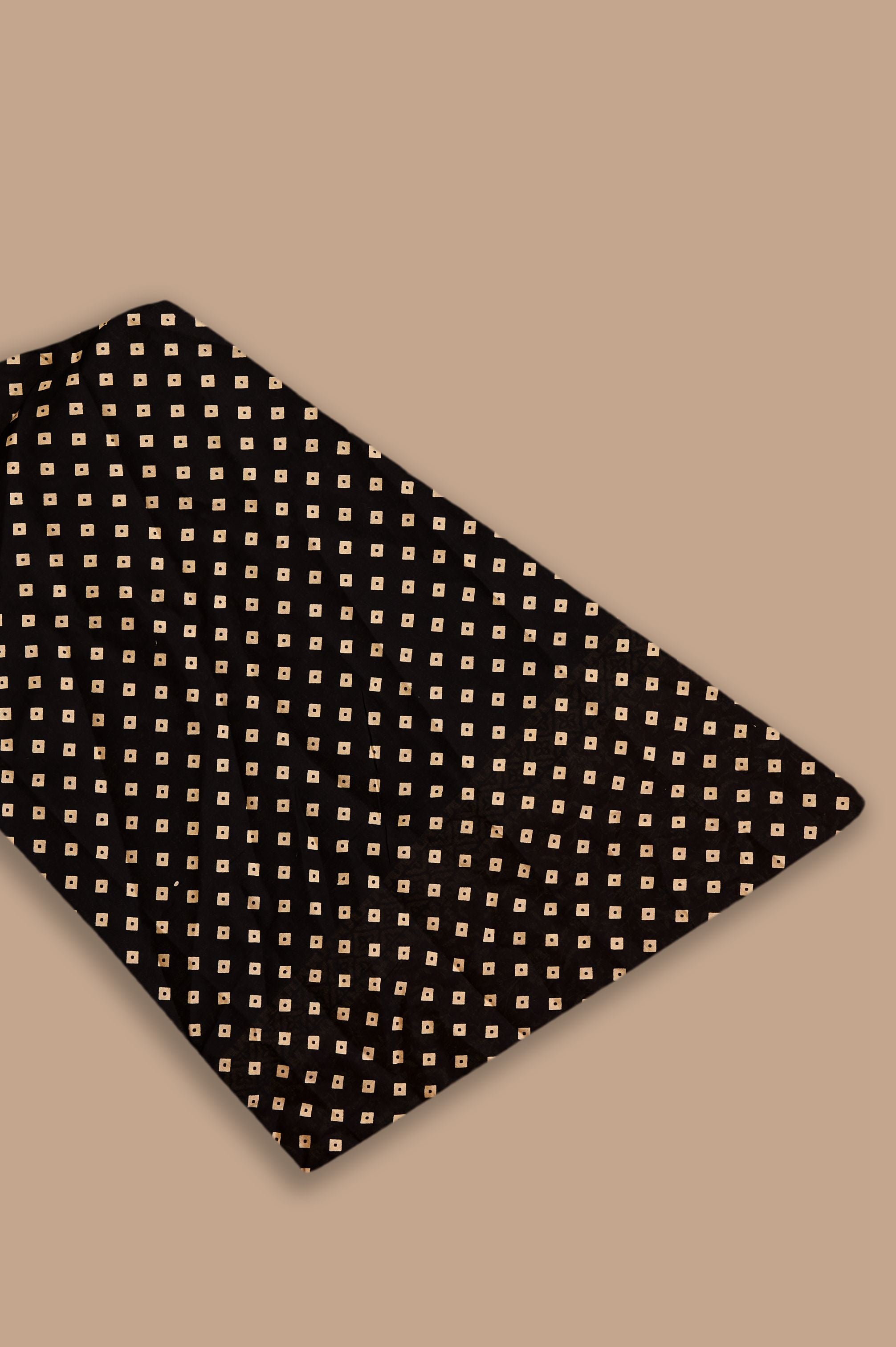 Black Orchid Mulmul Saree