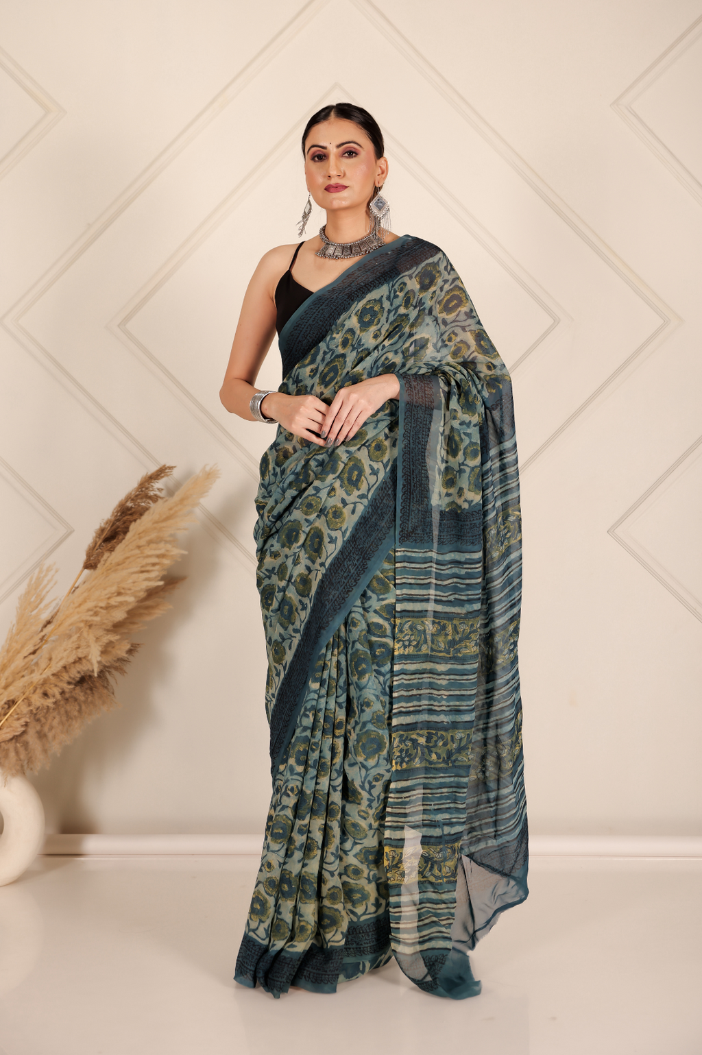 Organza greenish blue