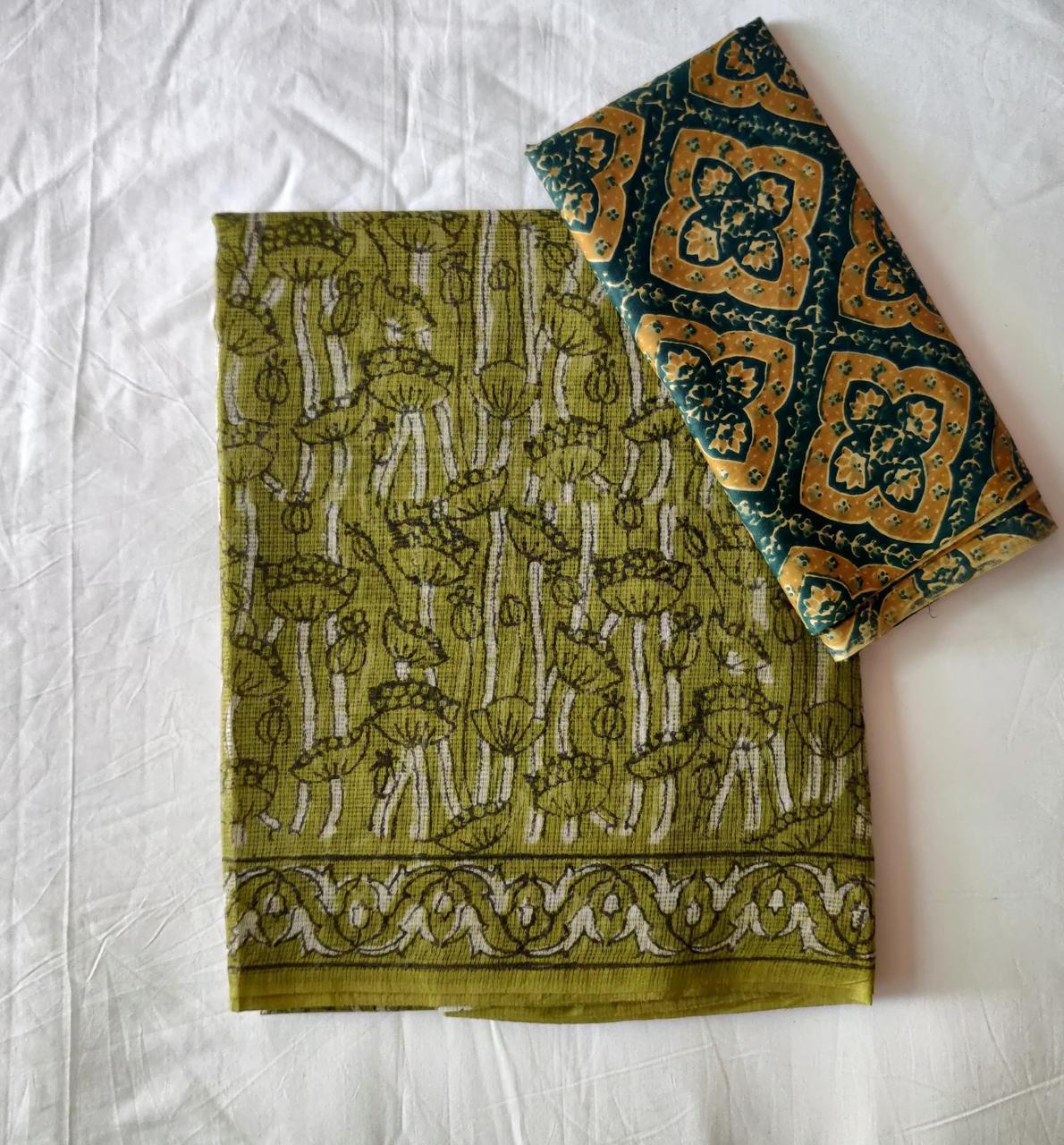 Olive Oasis Saree