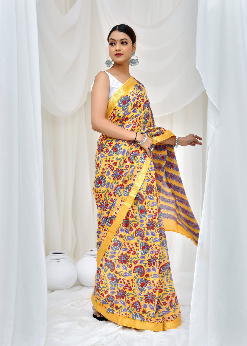 Marigold Twilight Saree