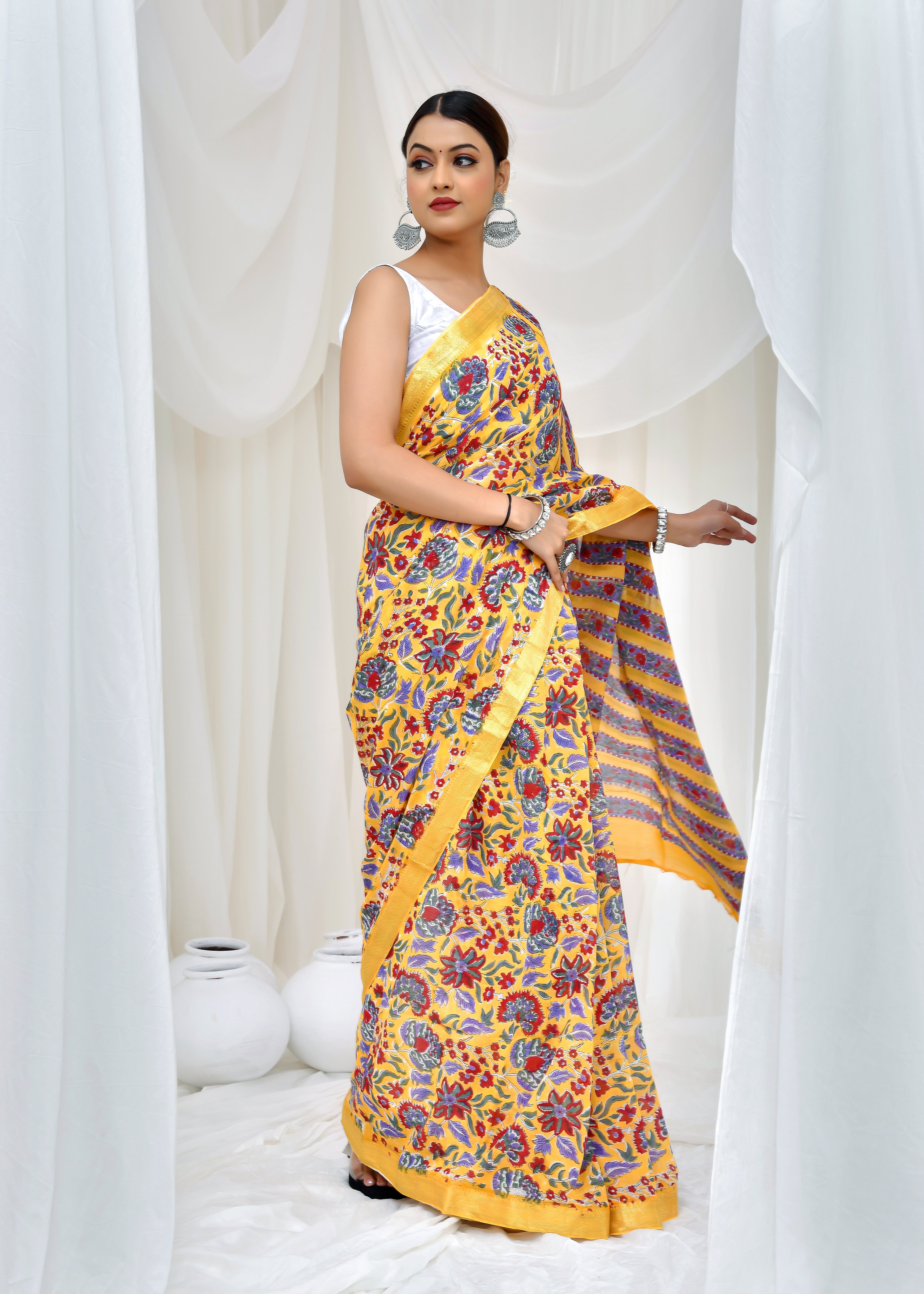 Marigold Twilight Saree
