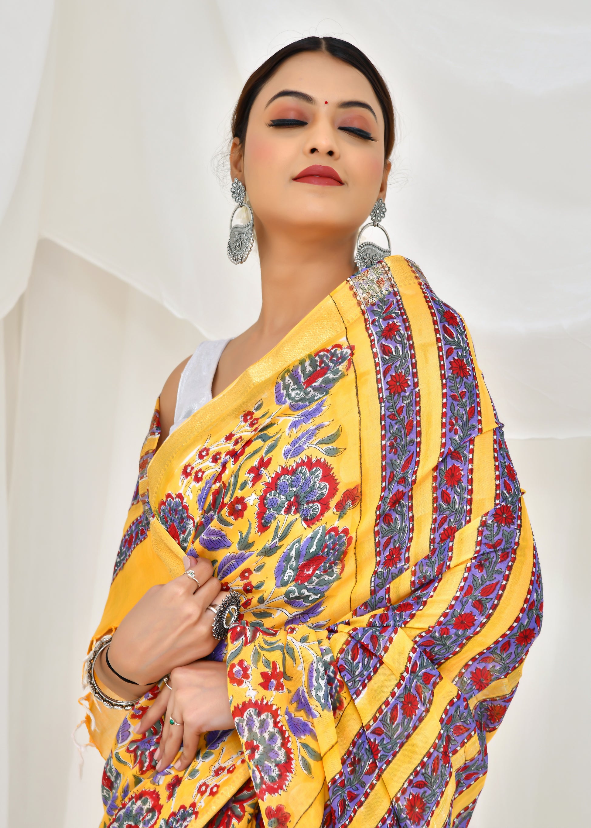 Marigold Twilight Saree