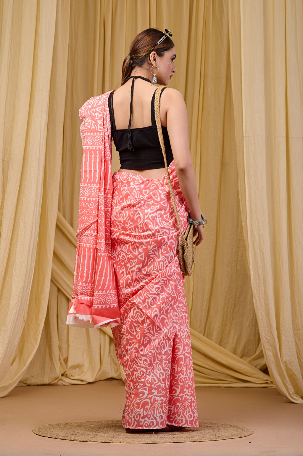 Ethereal Bloom Mulmul Saree